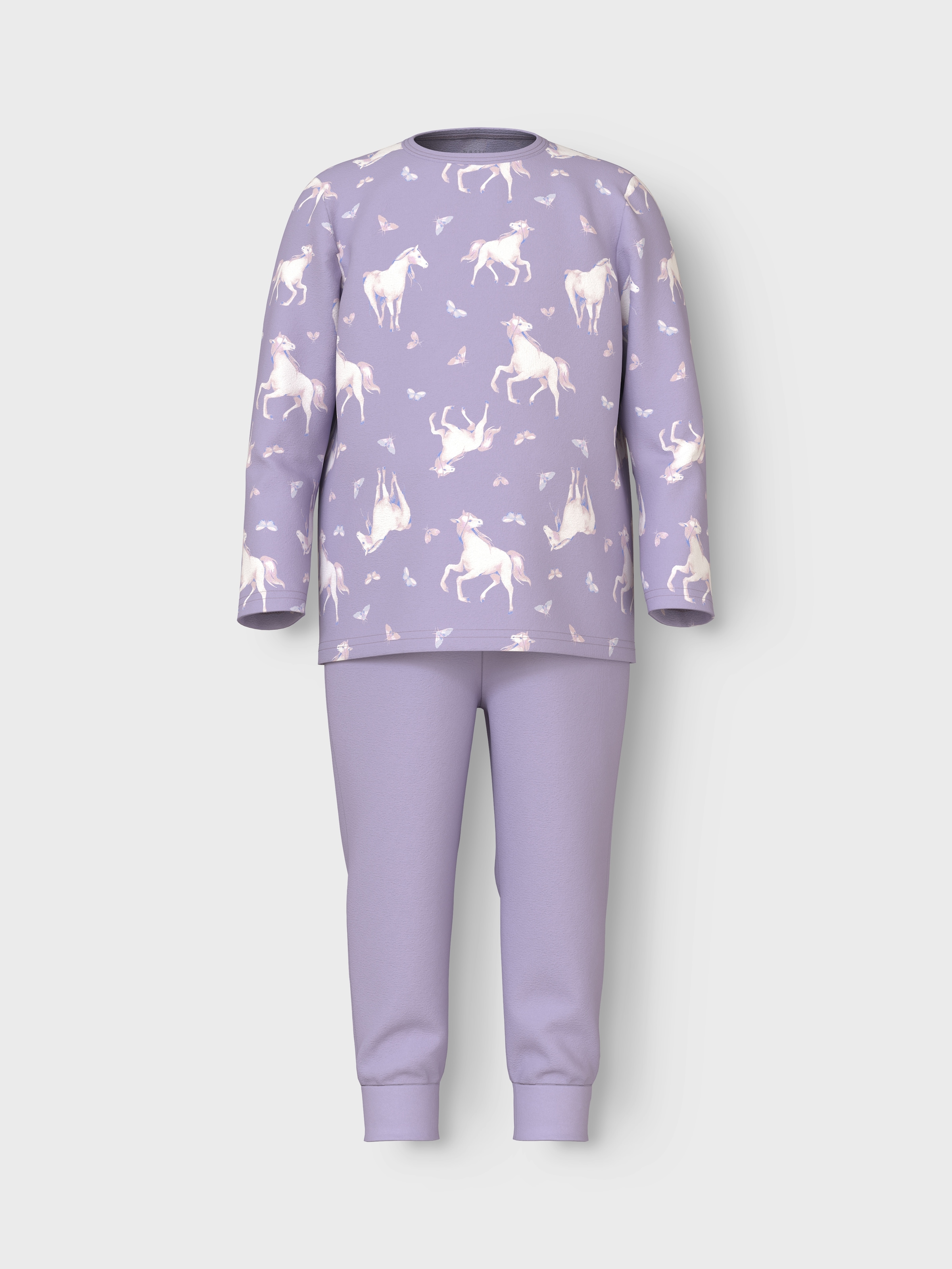 Name It Schlafanzug »NMFNIGHTSET PASTEL LILAC HORSE NOOS«, (Set, 2 tlg.)