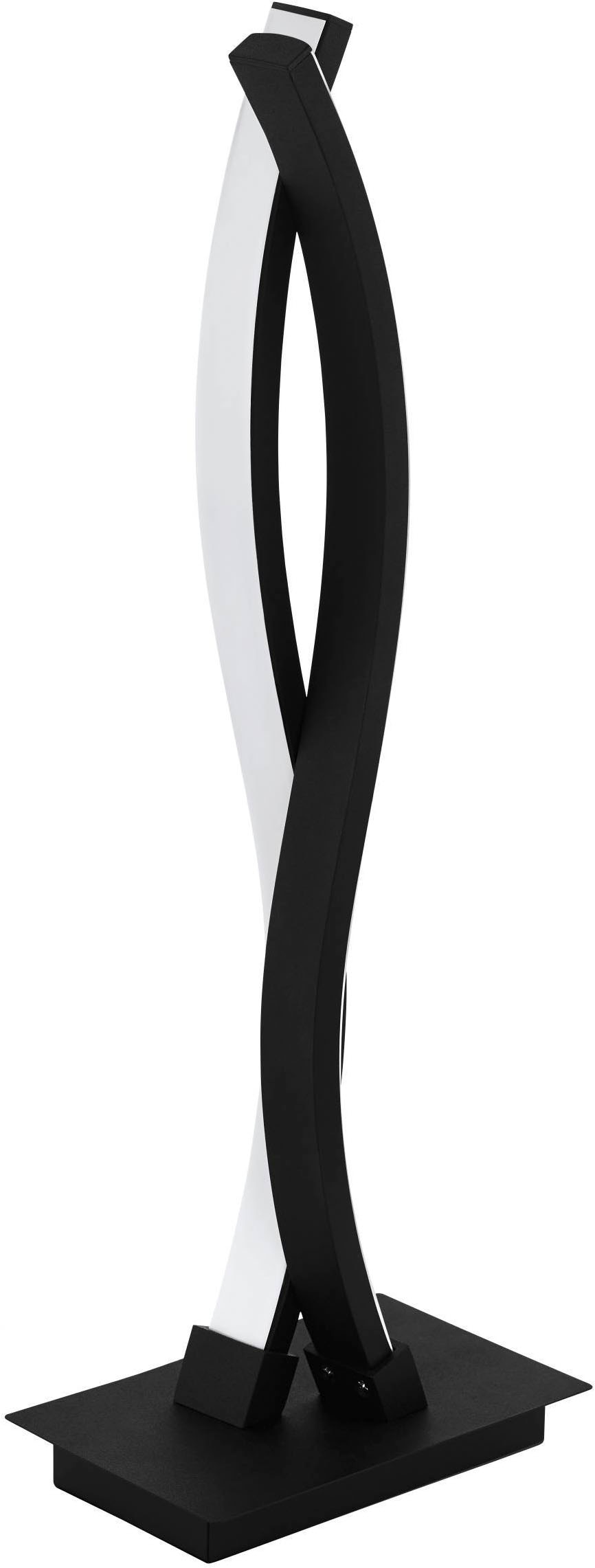 EGLO Tischleuchte »Lasana 3 Tischlampe, Wohnzimmerlampe, Stahl, Aluminum und Kunststoff« LED-Modul 1 Stk. Warmweiß Tischleuchte - L16 x B10 x H46 cm - schwarz - 11,5W inkl.