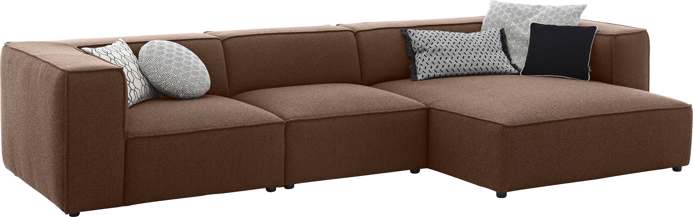 W.SCHILLIG Ecksofa »around-the-block« mit eleganter Biese, mit Federkern, Breite 341 cm