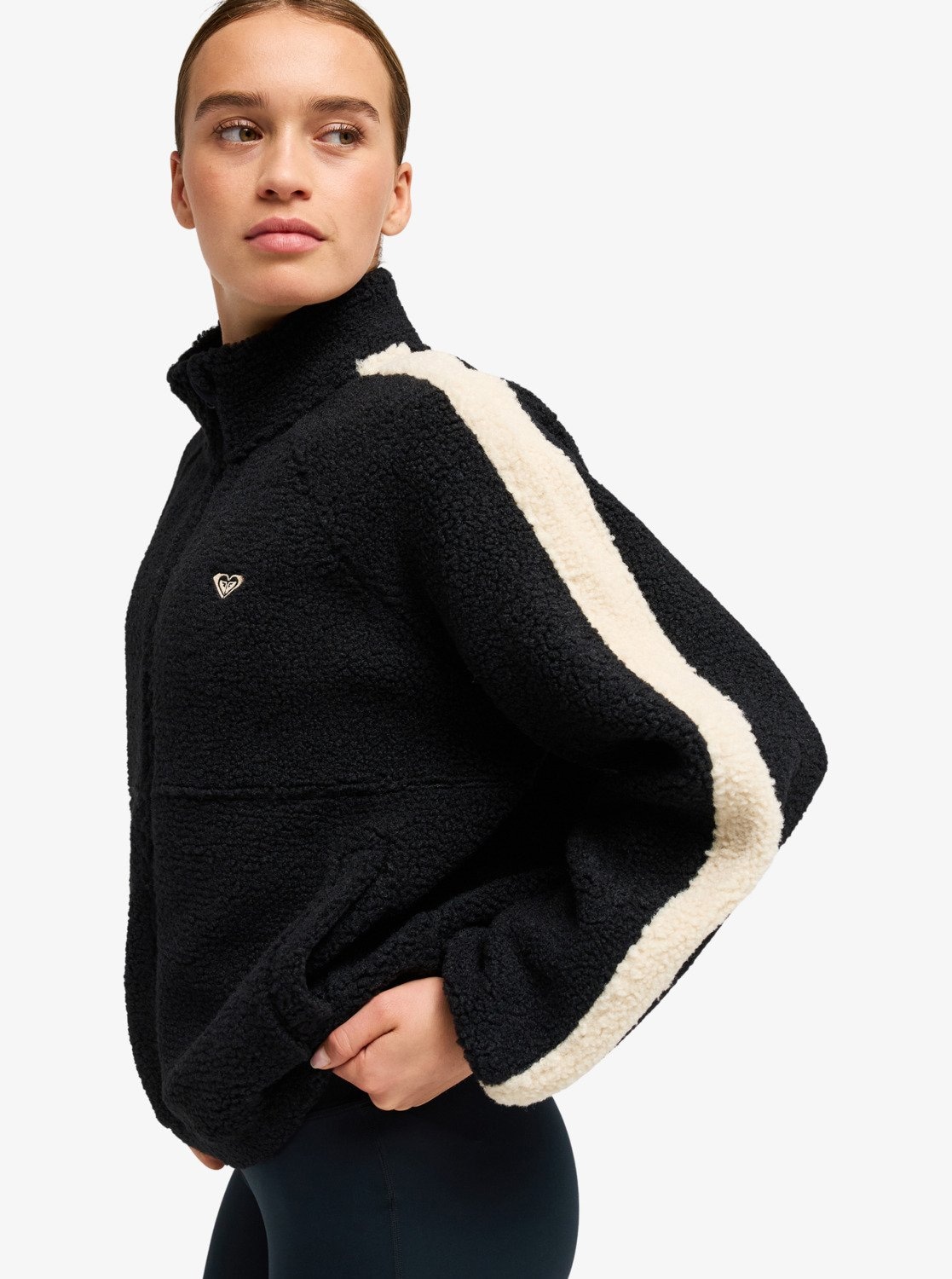 Roxy Fleecejacke »BOUNDLESHORT SLEEVE SPIRIT SOLID ZIP« Langarm, aus Polyester