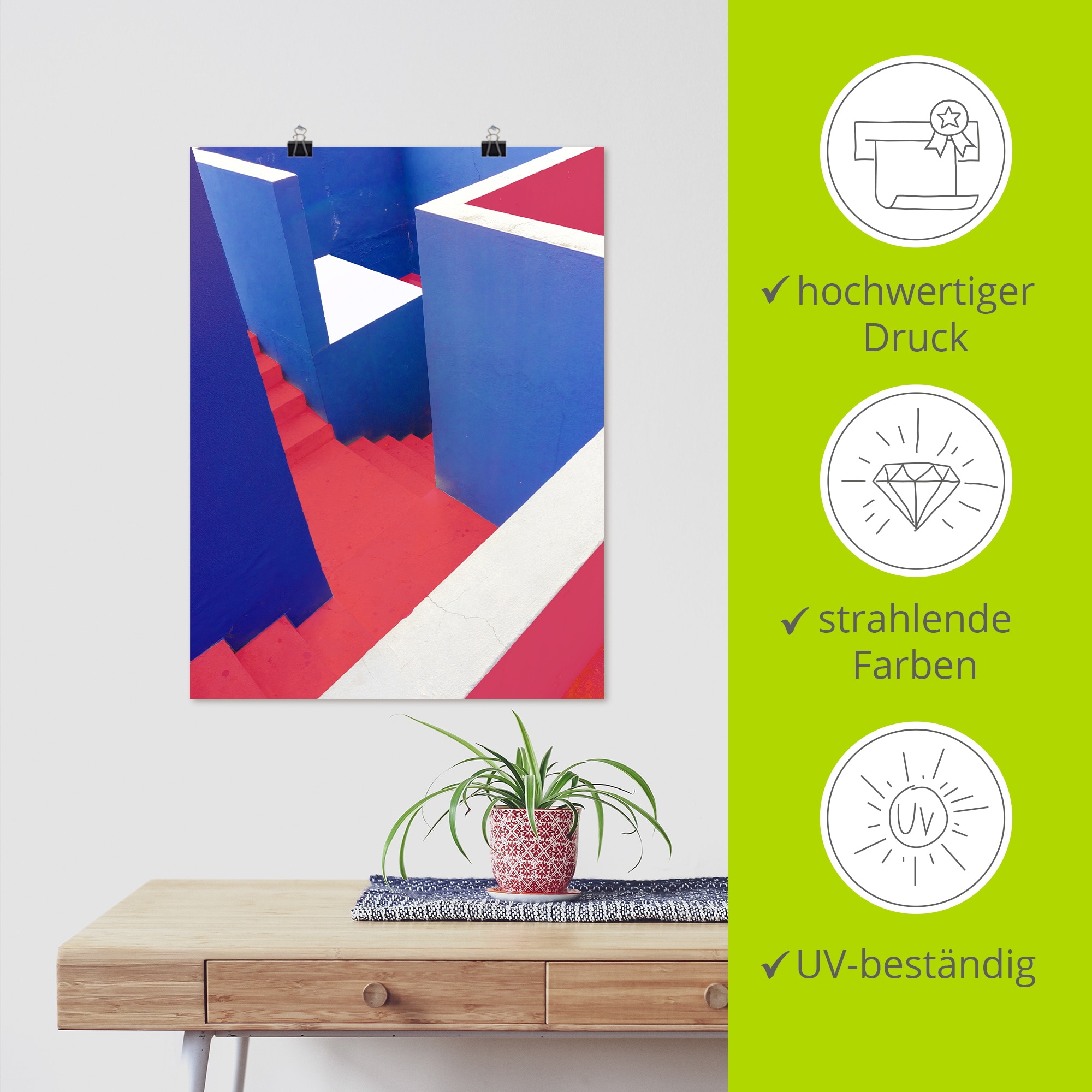 Artland Wandbild »staircase« Elemente der Architektur 1 Stk. tlg. als Alubild, Leinwandbild, Poster, Wandaufkleber in verschied. Größen