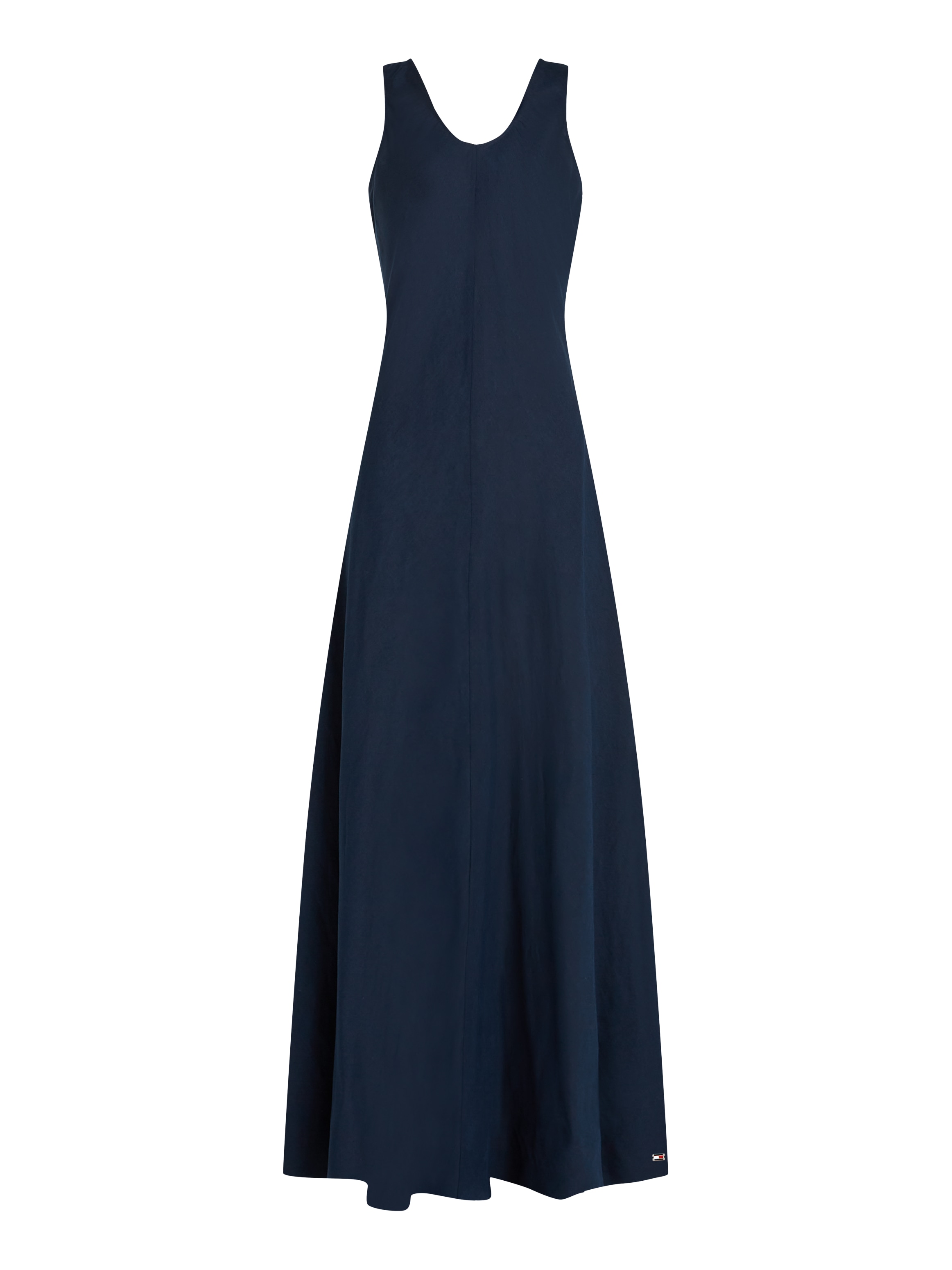 Tommy Hilfiger Maxikleid »TEXTURED LINEN TANK MAXI DRESS«, mit Metalllabel,kühlendes Premium Leinen