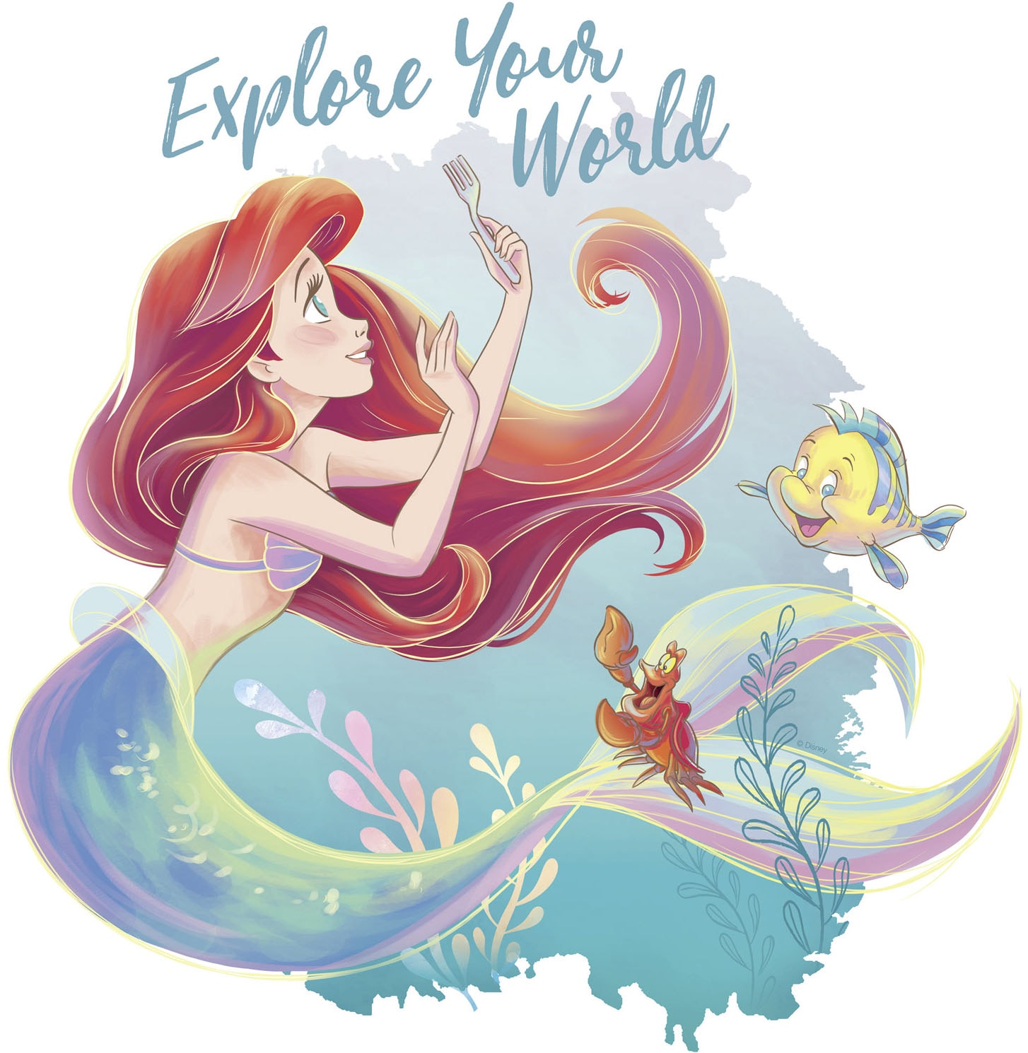 Komar Leinwandbild »Disney Ariel Explore your World«, Disney, (1 St.), 30 x 40 cm (Breite x Höhe) - Kinderzimmer, Dekoration
