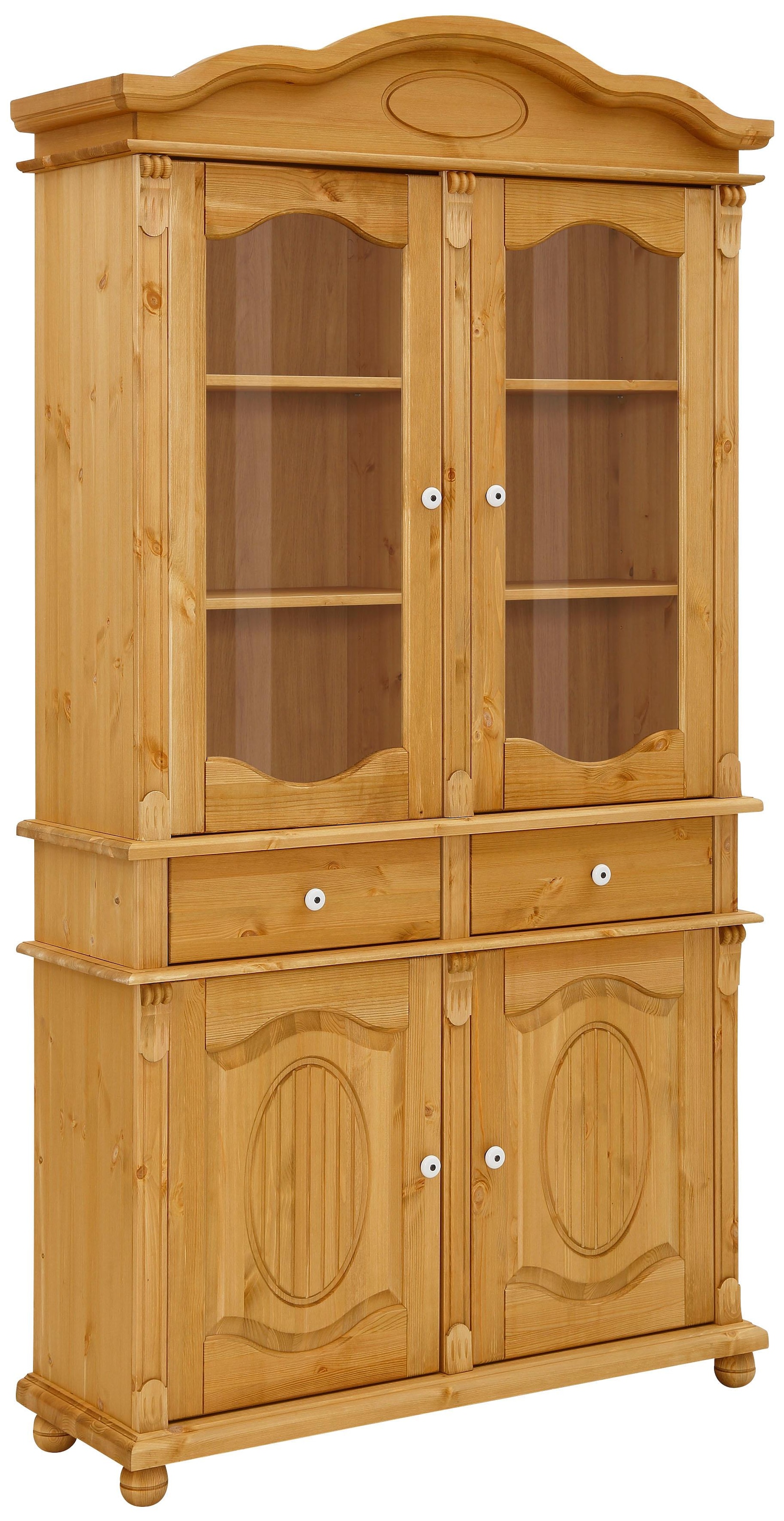 Home affaire Aufsatzschrank »Tessin«, Vitrinen-Aufsatz, Breite 115 cm, aus massiver Kiefer, FSC®