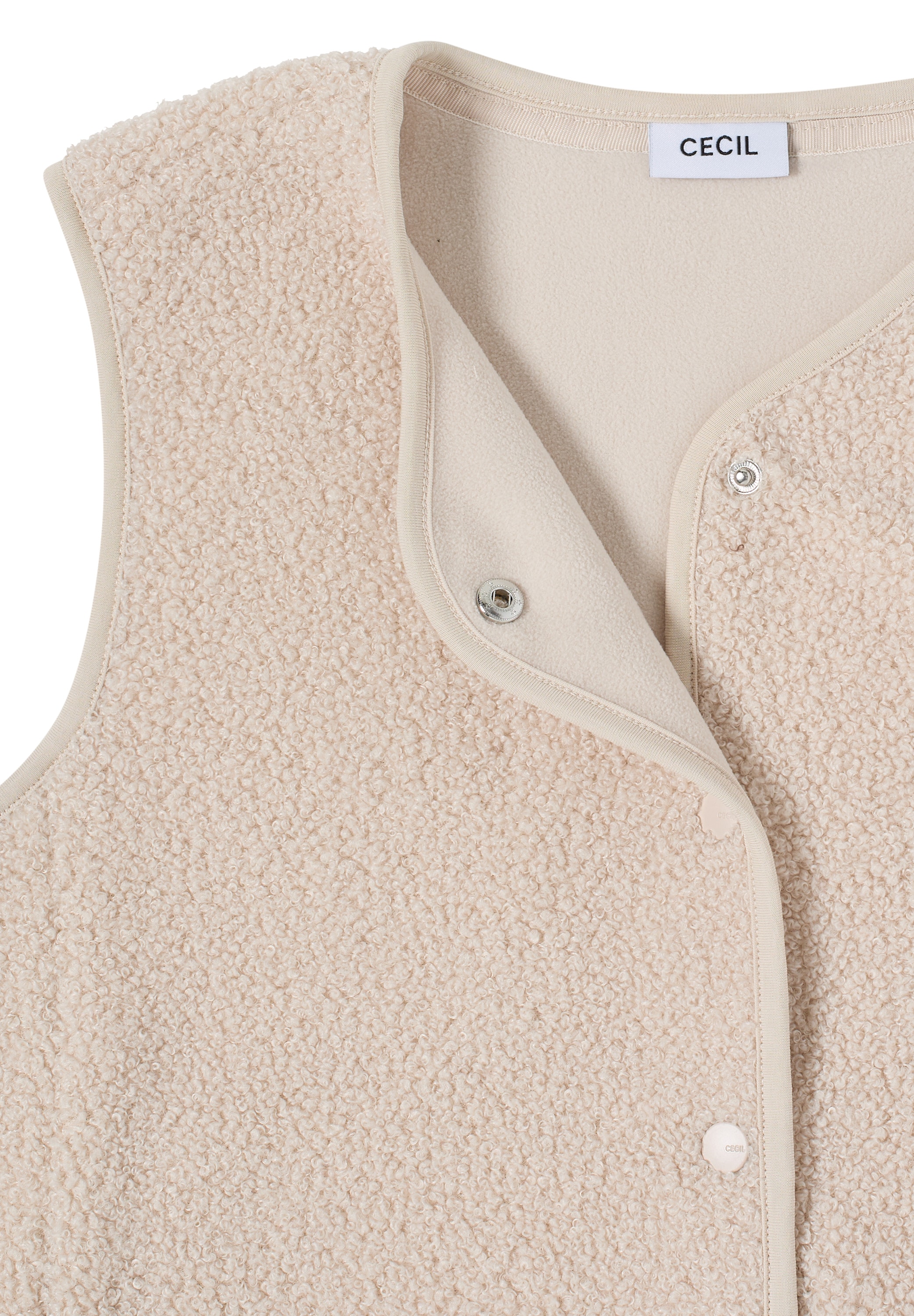 Cecil Fellweste »Curly fake Wool« in Woll-Optik