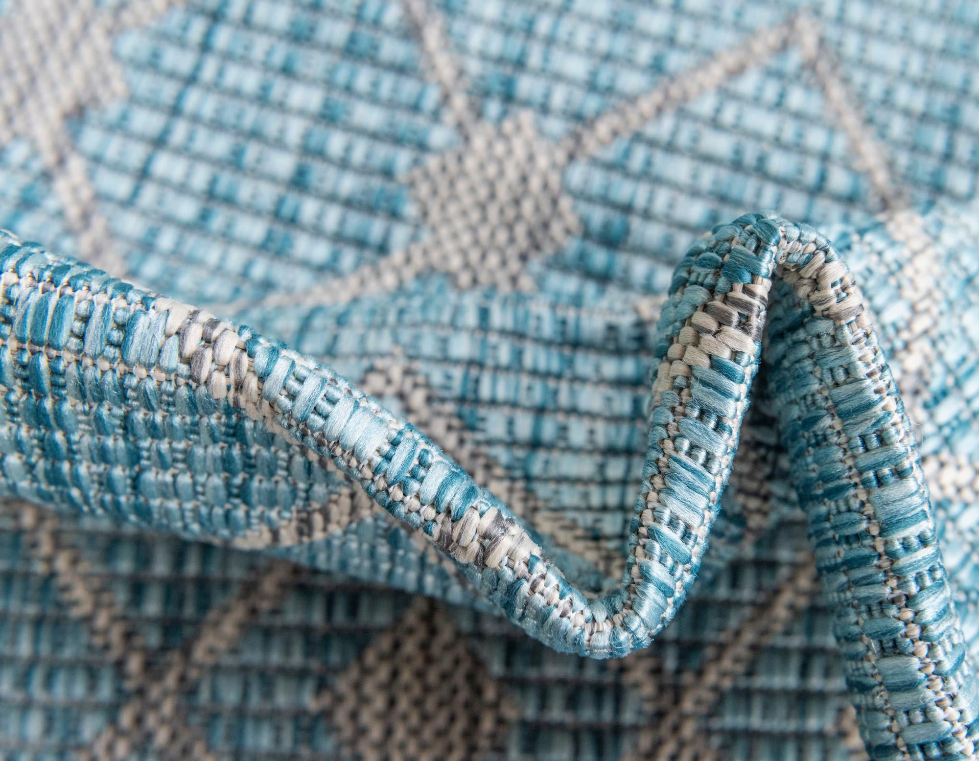Myflair Möbel & Accessoires Teppich »Outdoor Crosses Lagerräumung«, rechteckig, 4 mm Höhe, Flachgewebe, Rauten Muster, In- und Outdoor geeignet