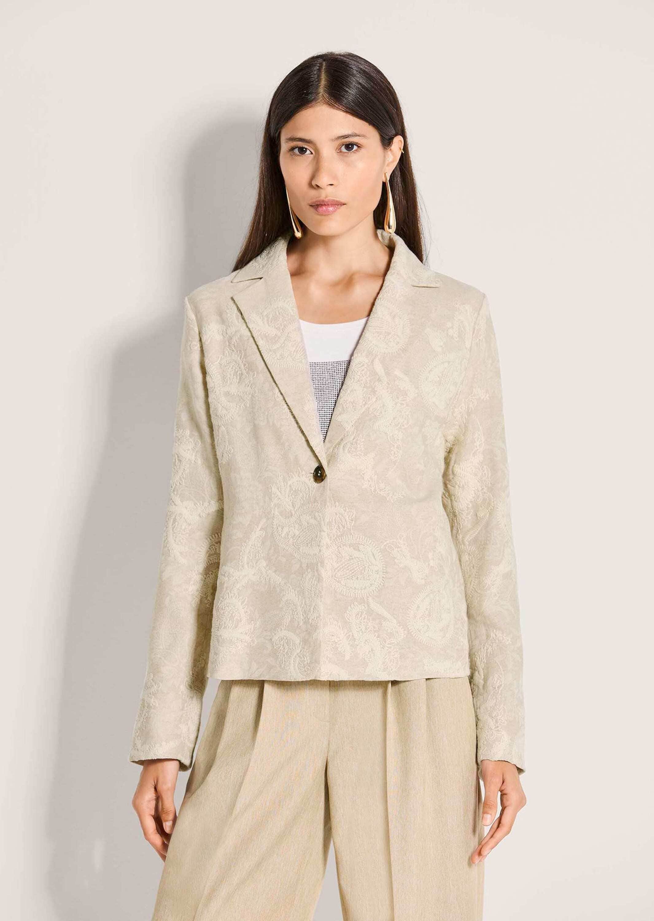 MADELEINE Jackenblazer »Blazer Kurzblazer mit edler Stickerei« edel bestickt