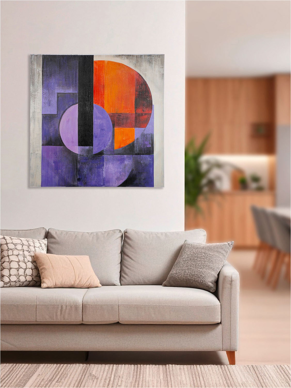 GILDE Metallbild »Bild quadratisch Clune« Abstrakt 1 Stk. tlg.