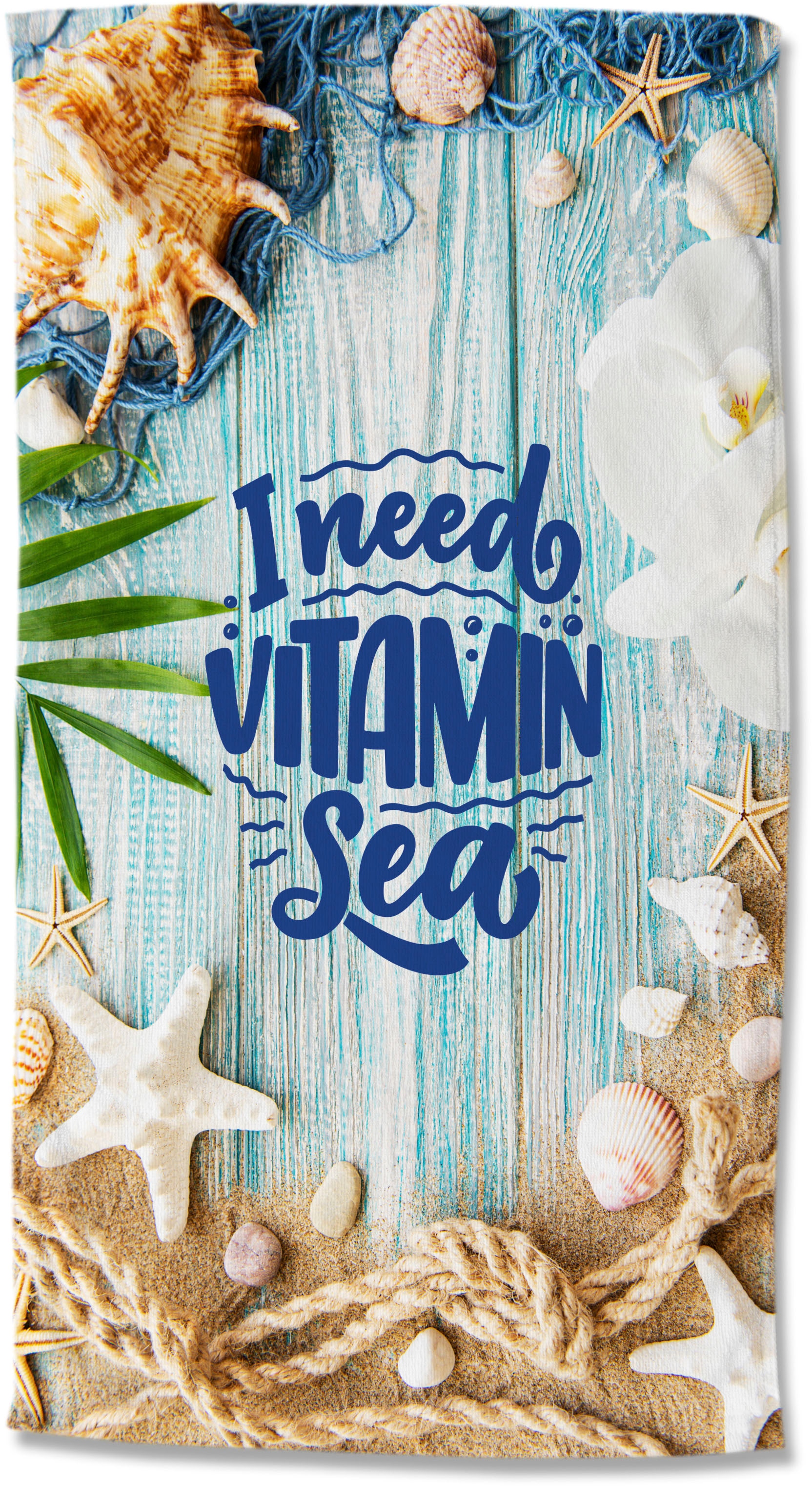 good morning Strandtuch »Vitamin Sea«, (Packung, 1 St., 1 stuck), schnell trocknet