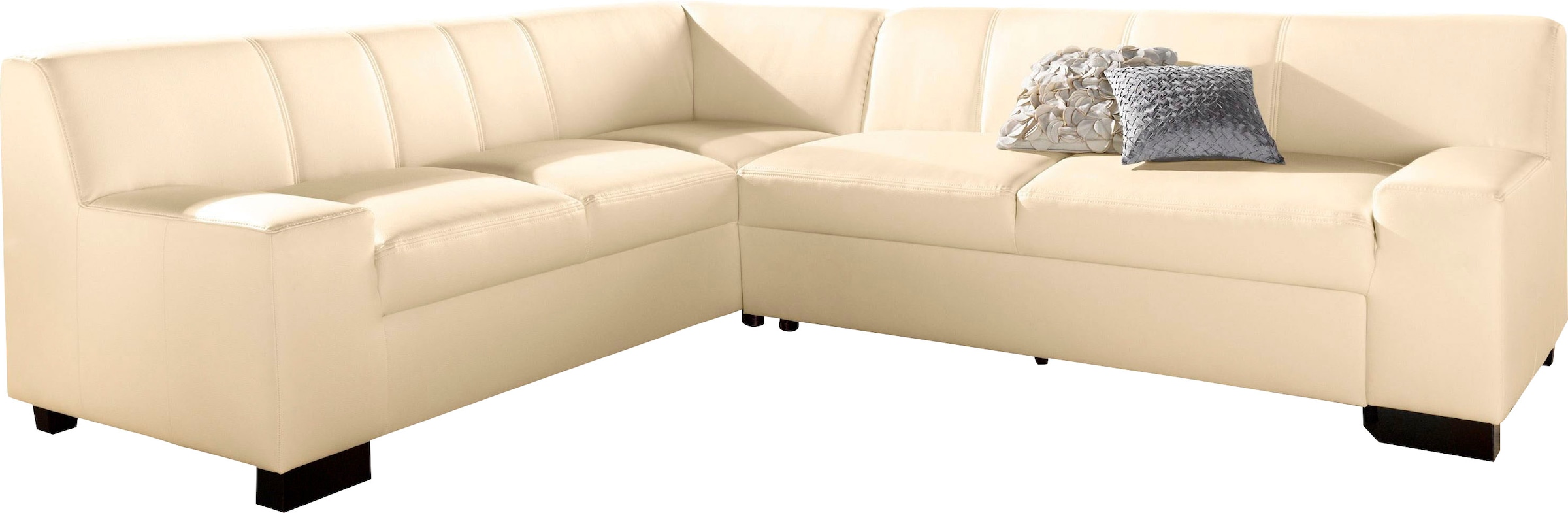 DOMO collection Ecksofa »Norma, moderne Armlehnen, zeitlos und elegant, L-Form«, wahlweise mit Bettfunktion