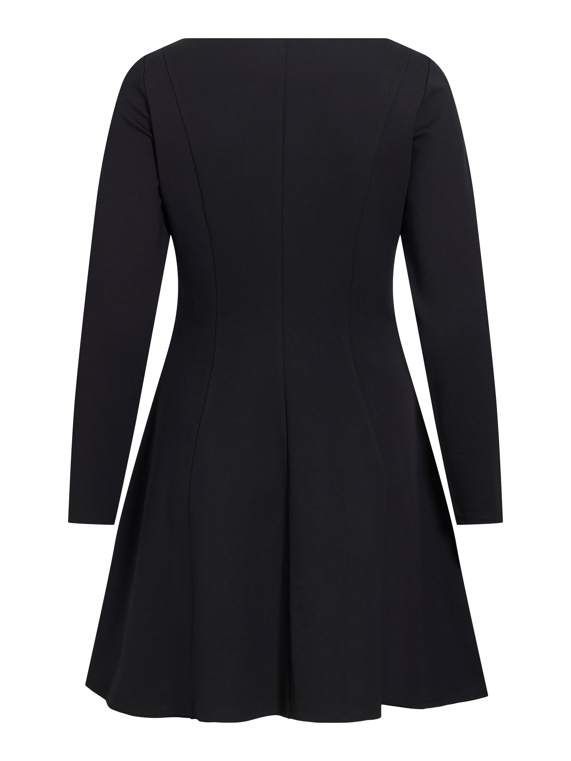 Vila Minikleid »VISIBA BOAT NECK L/S DRESS - NOOS« Viskosemischung, eng geschnitten
