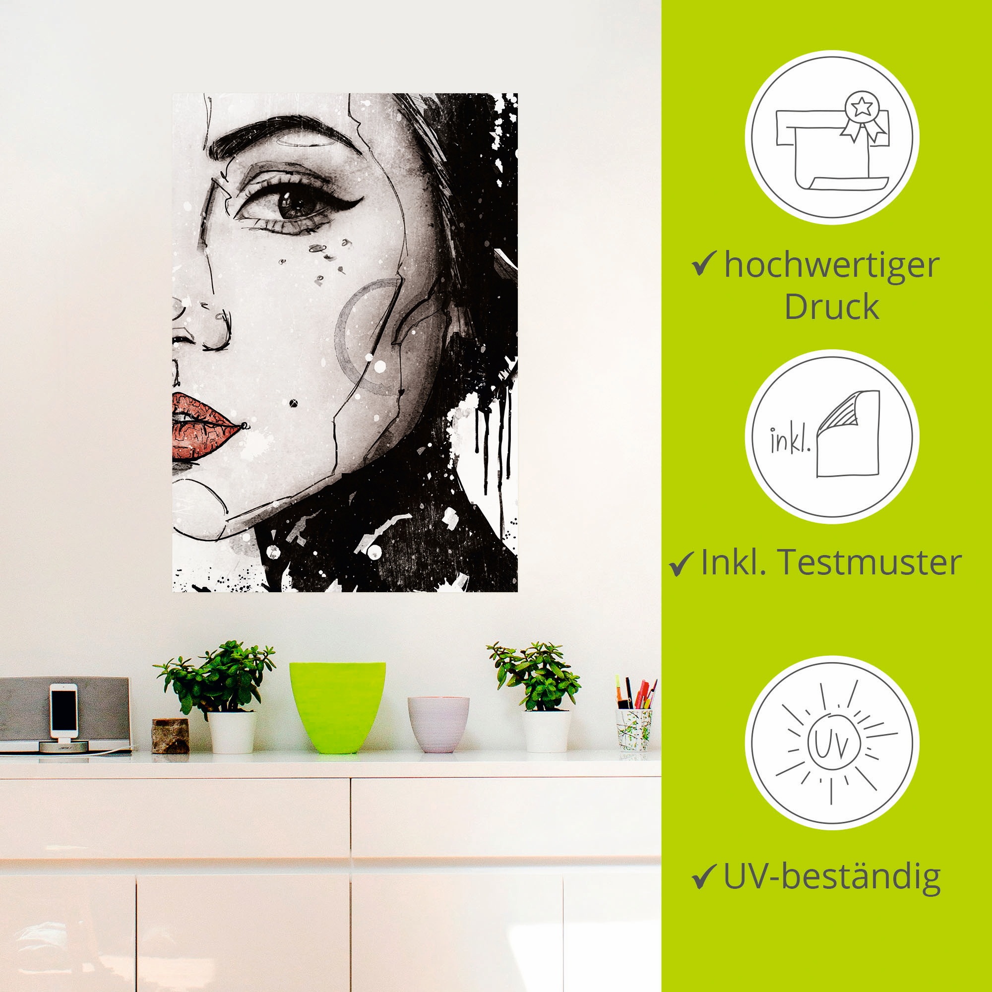 Artland Wandbild »The Artist«, Portrait, (1 St.), als Leinwandbild, Wandaufkleber in verschied. Größen