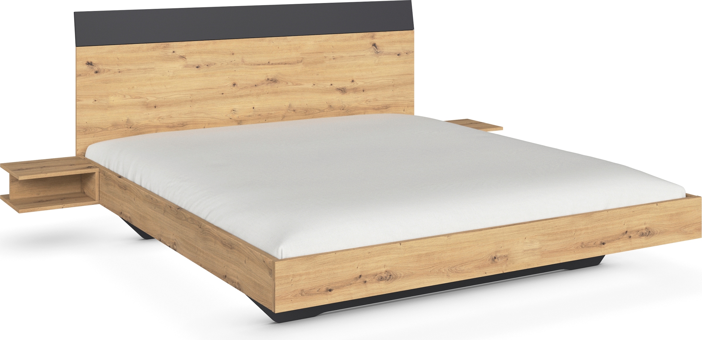 rauch Bettanlage »Monza« in schwebender Optik und hohem Bettkopfteil sowie 2 Nachttische