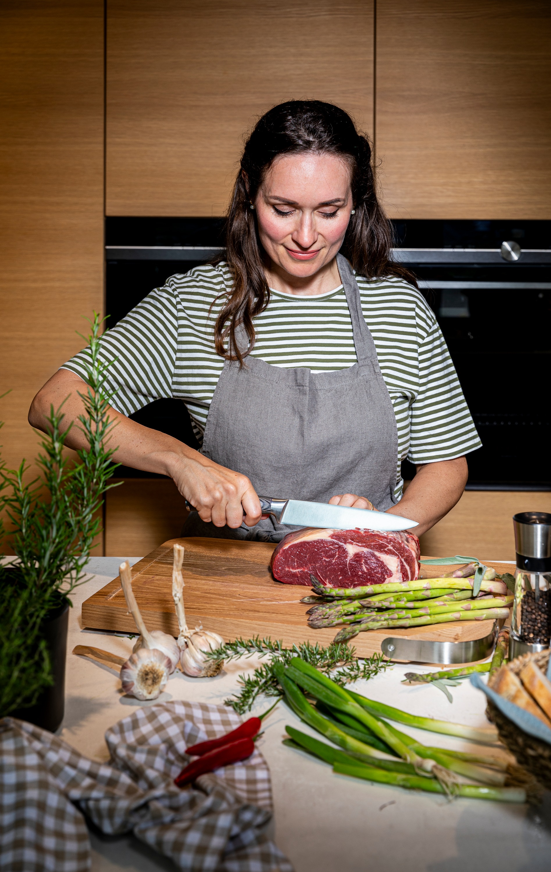 RÖSLE Fleischmesser »WOLFGREY, 18 cm, Griff Pakka«