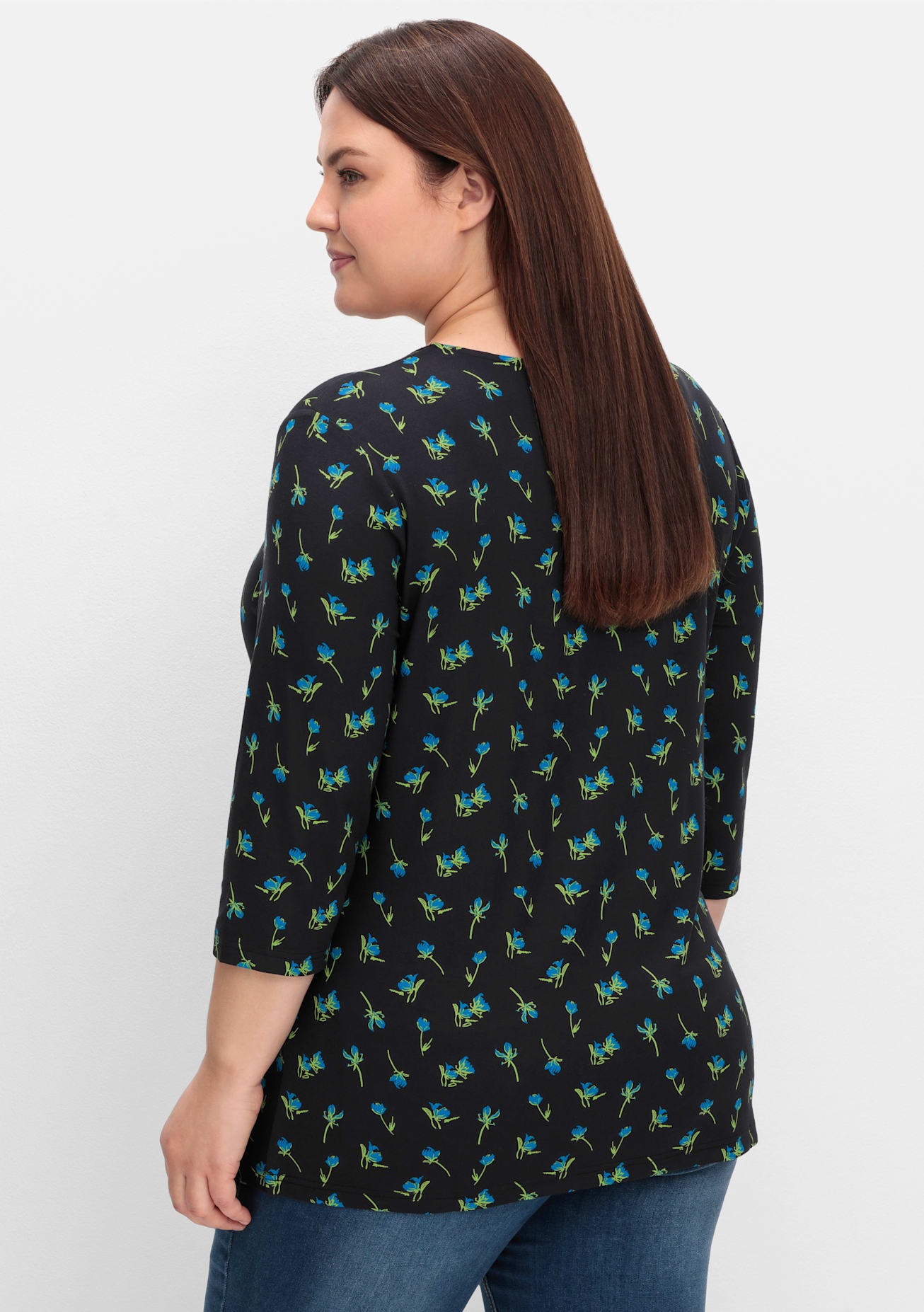 Sheego 3/4-Arm-Shirt »T-Shirt«, (1 tlg.)