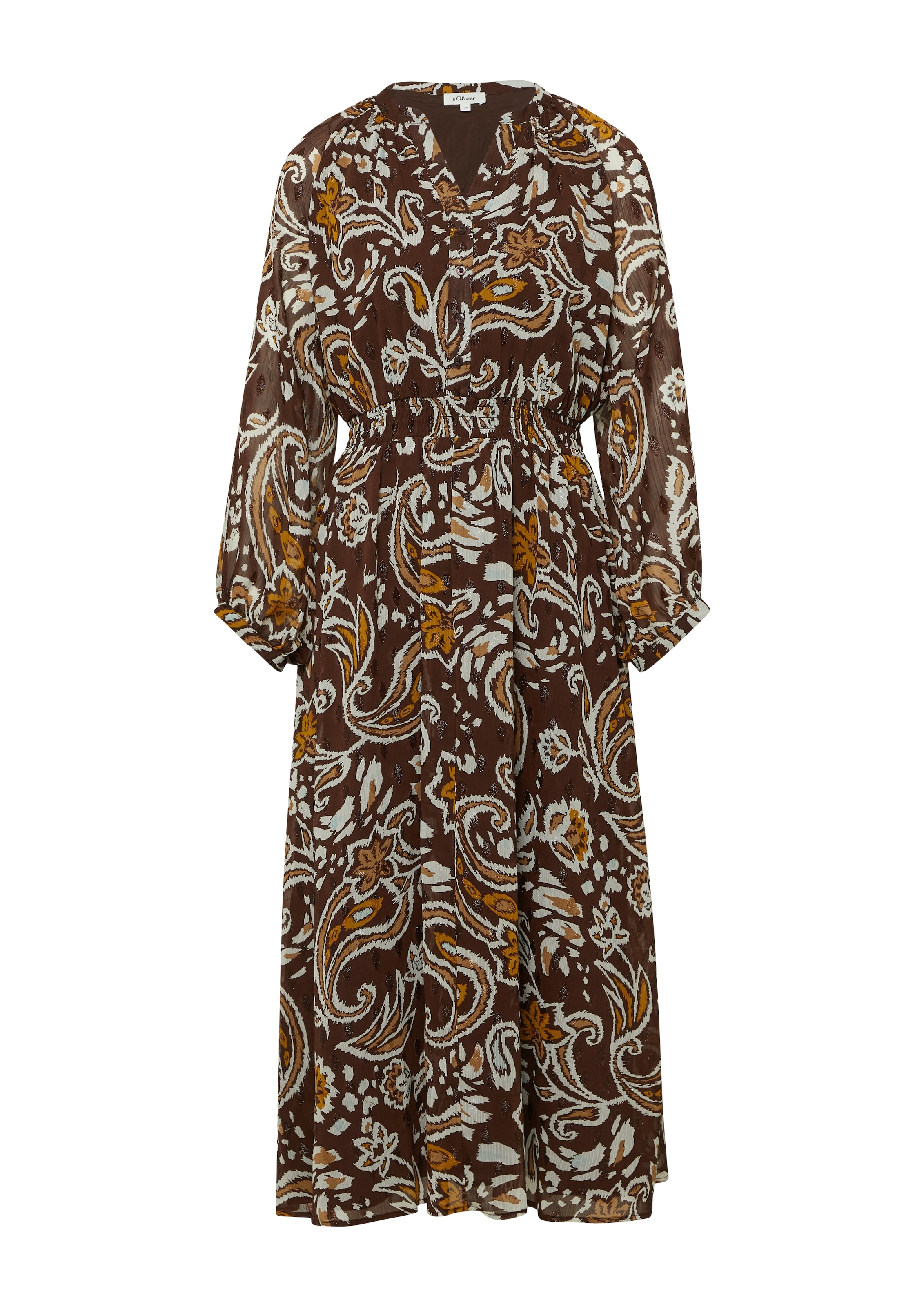 s.Oliver Chiffonkleid Ohne Taschen mit Effektgarn im Relaxed Fit