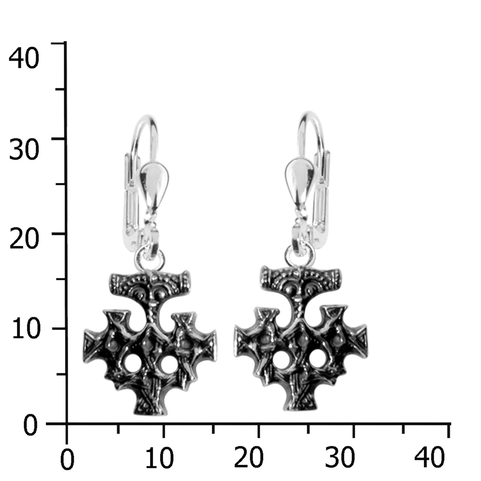 OSTSEE-SCHMUCK Paar Ohrhänger »- Hiddensee 15 x 13 mm - Silber 925/000 -,«