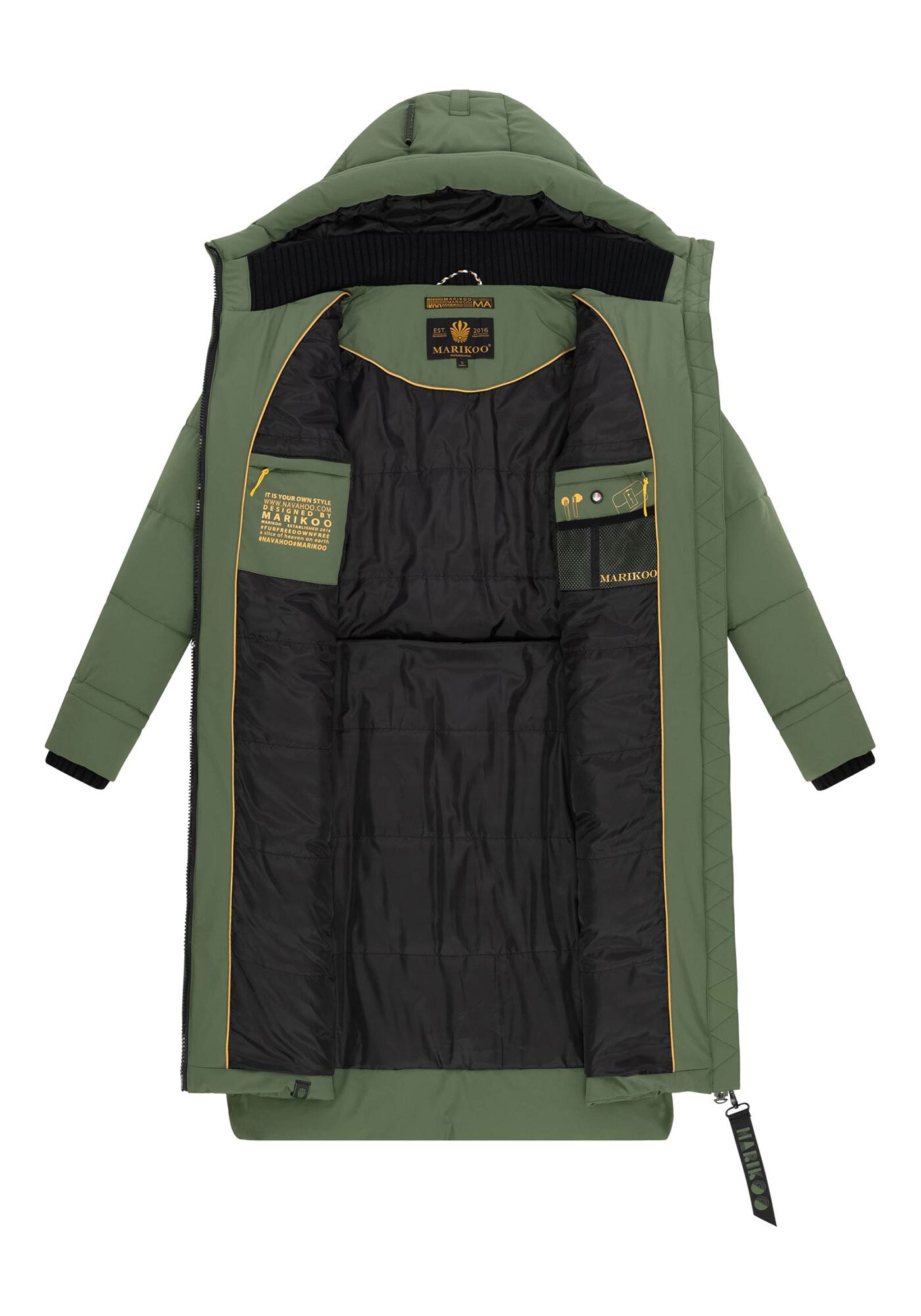 Marikoo Winterjacke »Marikoo Benikoo Damen lange Winterjacke B949«