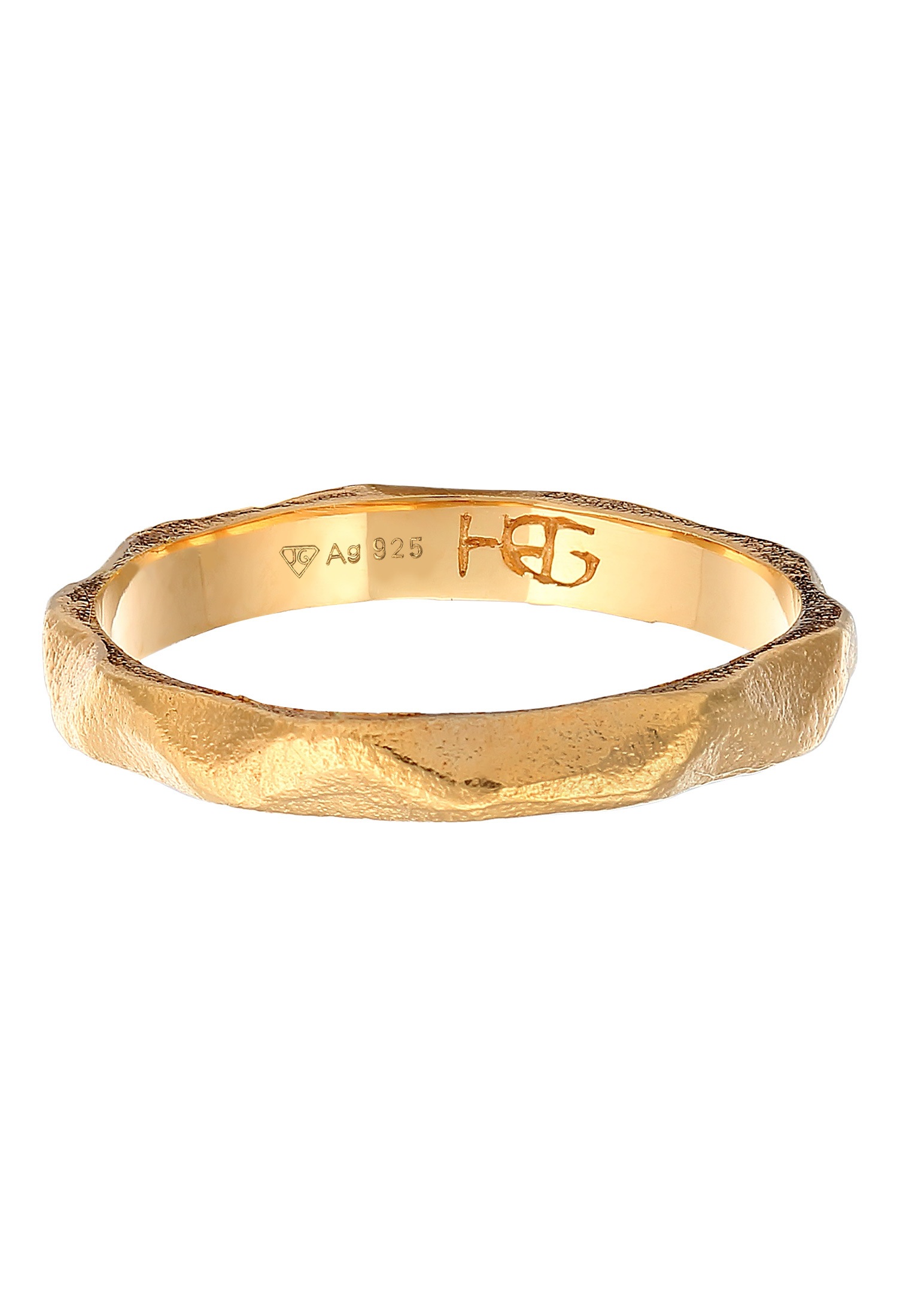 HAZE & GLORY Silberring »Ring Basic Bandring - Babylon gehämmert 925 Silber«