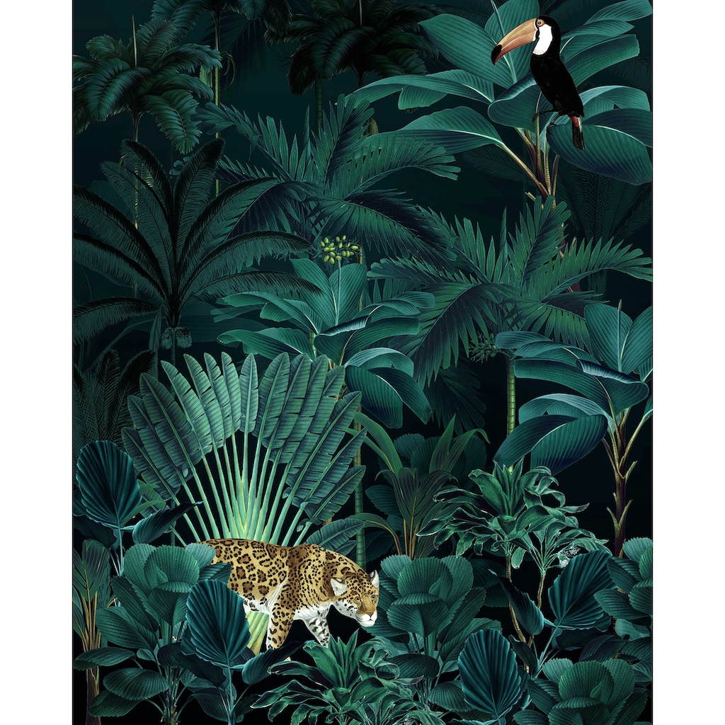 Komar Vliestapete »Jungle Night«, 200x250 cm (Breite x Höhe)