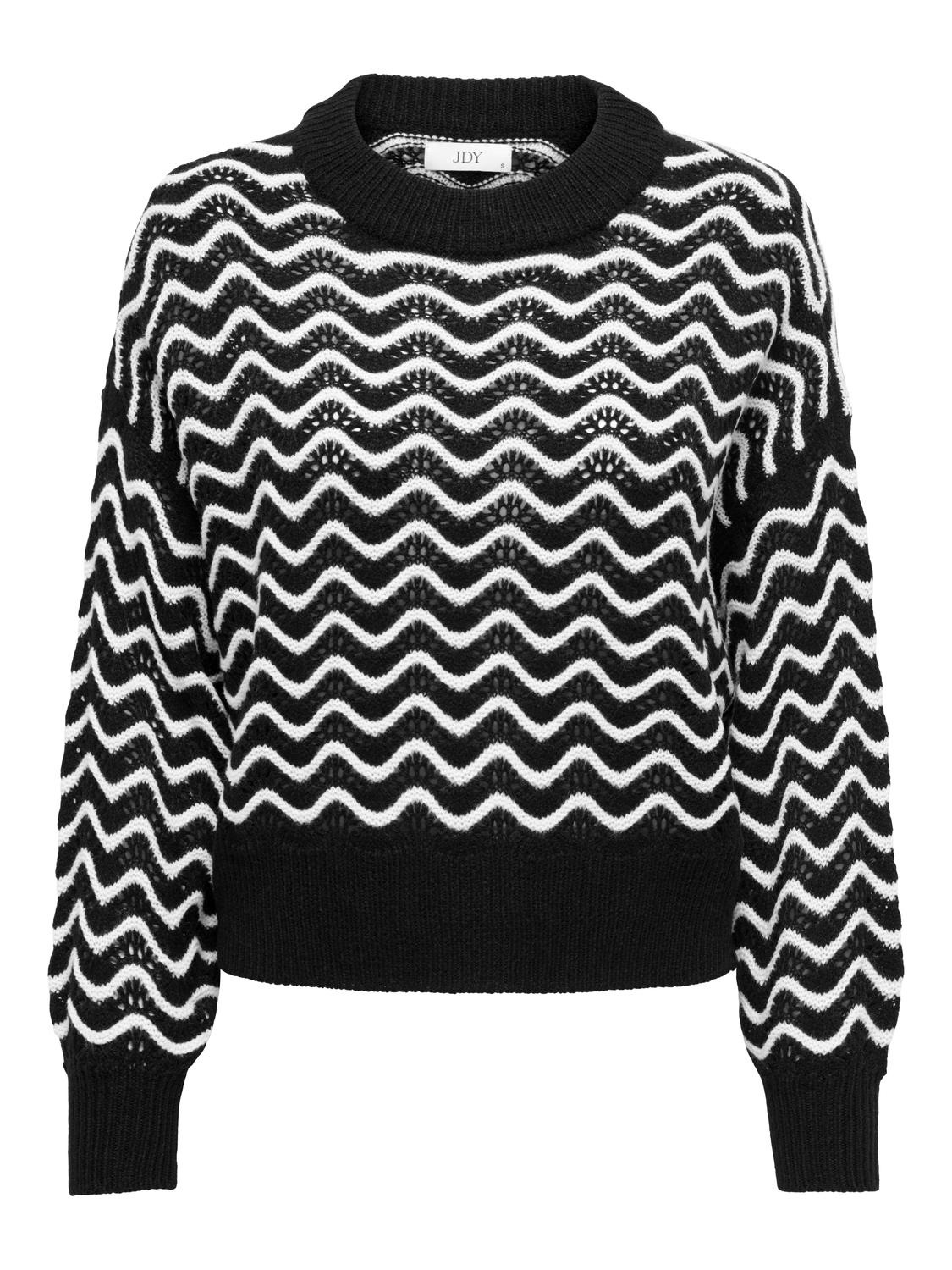 JDY Rundhalspullover »JDYRITA L/S SHORT STRUC PULL KNT NOOS«