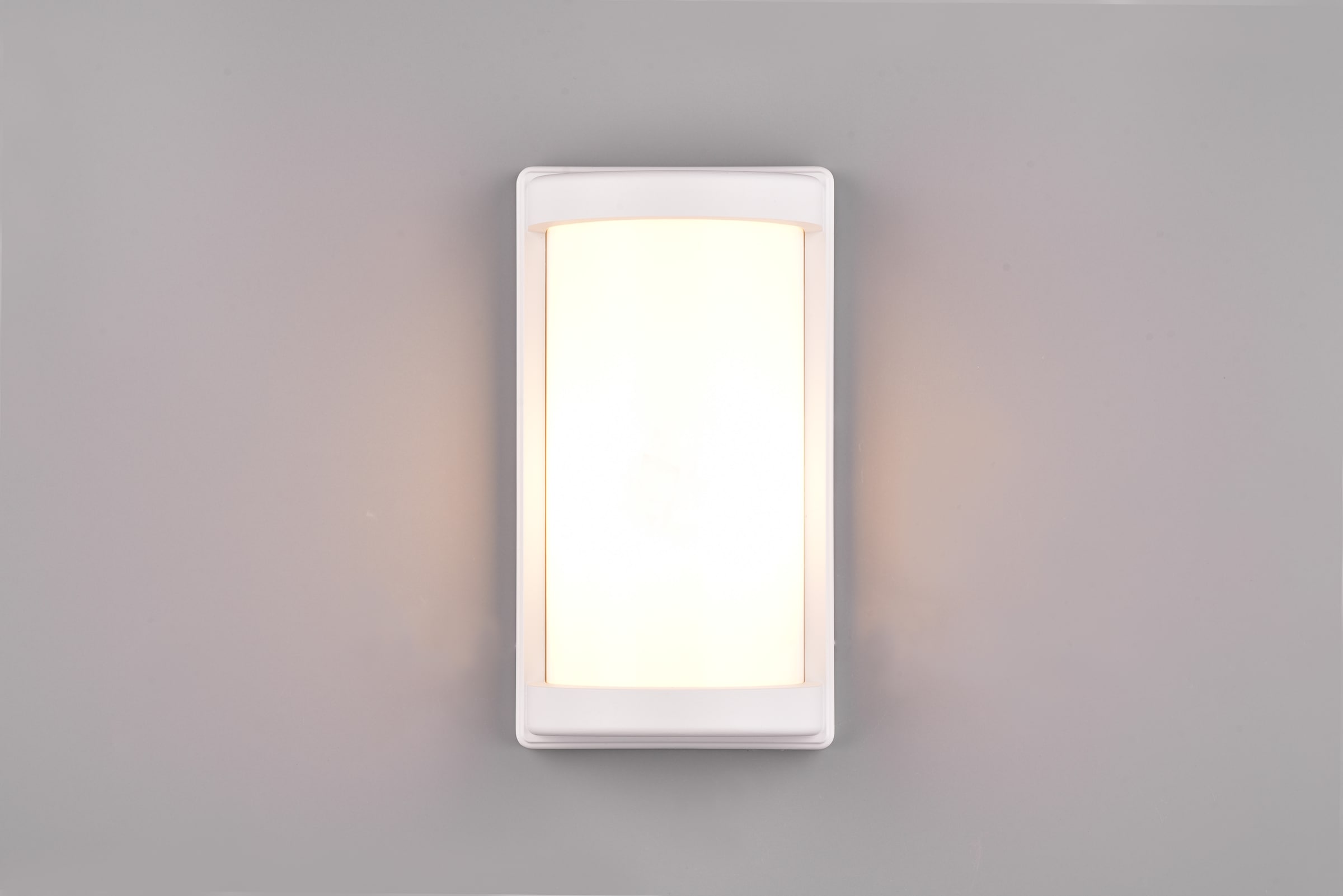 REALITY Leuchten Außen-Wandleuchte »PUELO, Outdoor Wandlampe Hauswand Fassade Garten, exkl 1x E27 max 10W« E27 1 Stk. warmweiß - kaltweiß halbrunde Aussen Wandlampe aus Aluminium, IP44, Höhe 26cm Breite 14 cm