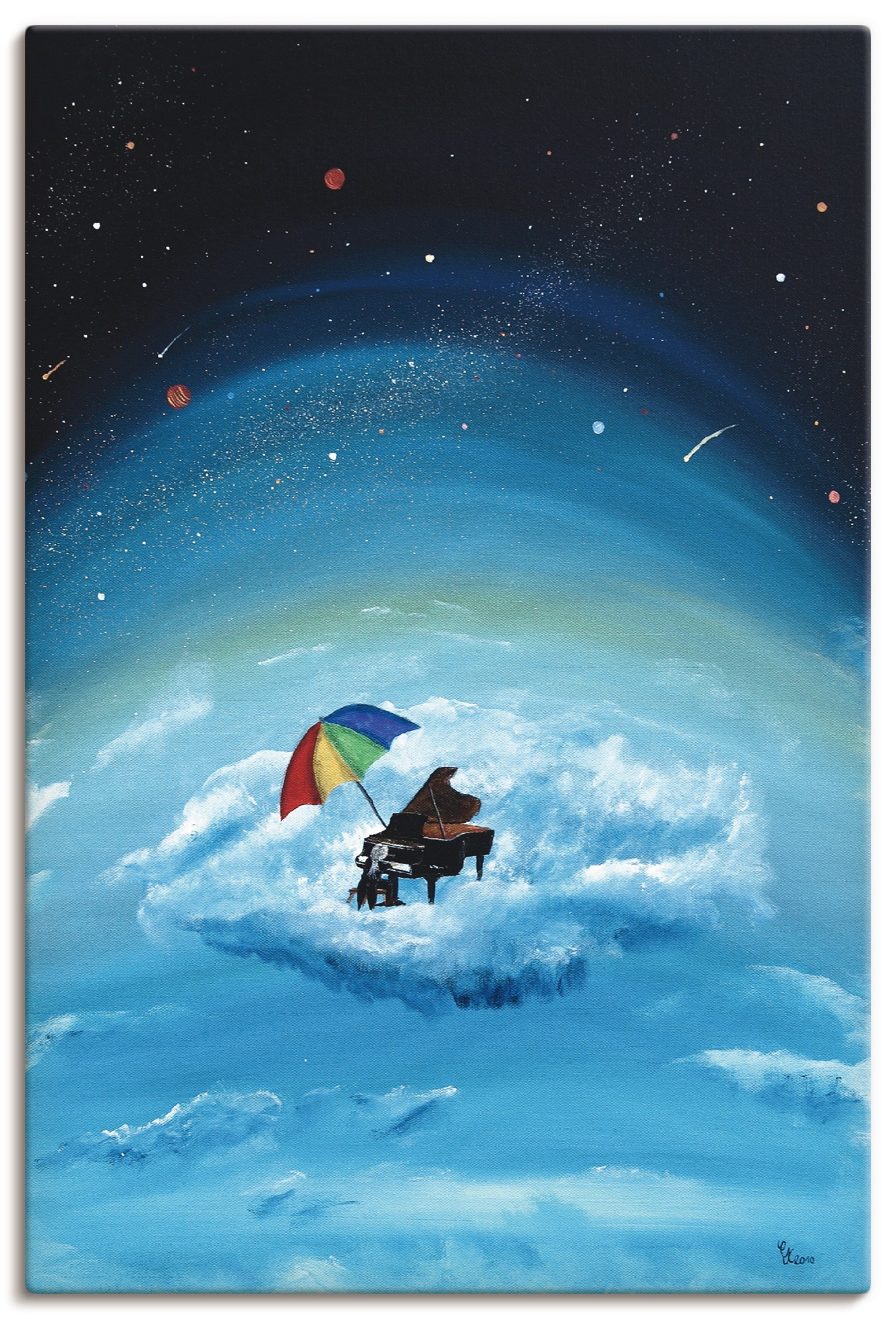 Artland Wandbild »Wolke der Noten«, Himmel, (1 St.), in vielen Größen & Produktarten - Alubild / Outdoorbild für den Außenbereich, Leinwandbild, Poster, Wandaufkleber / Wandtattoo auch für Badezimmer geeignet