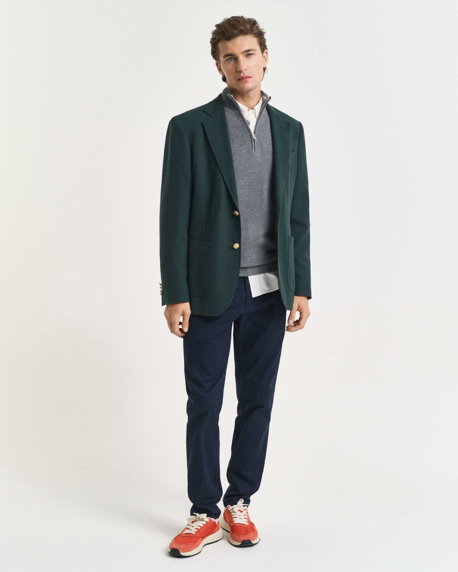 Gant Troyer »COTTON PIQUE HALF ZIP«, mit Piqué-Struktur