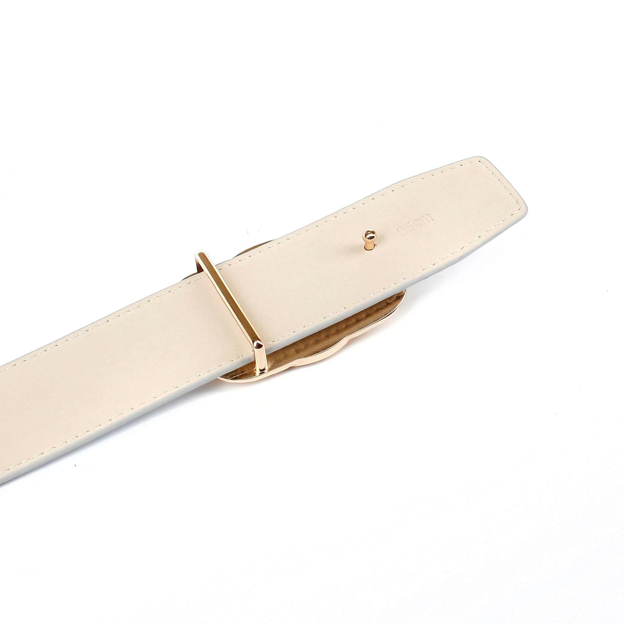 Anthoni Crown Ledergürtel, Lackledergürtel mit goldfarbener Schließe  