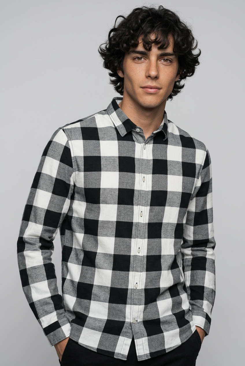 Jack & Jones Langarmhemd »JJEGINGHAM TWILL SHIRT L/S NOOS«