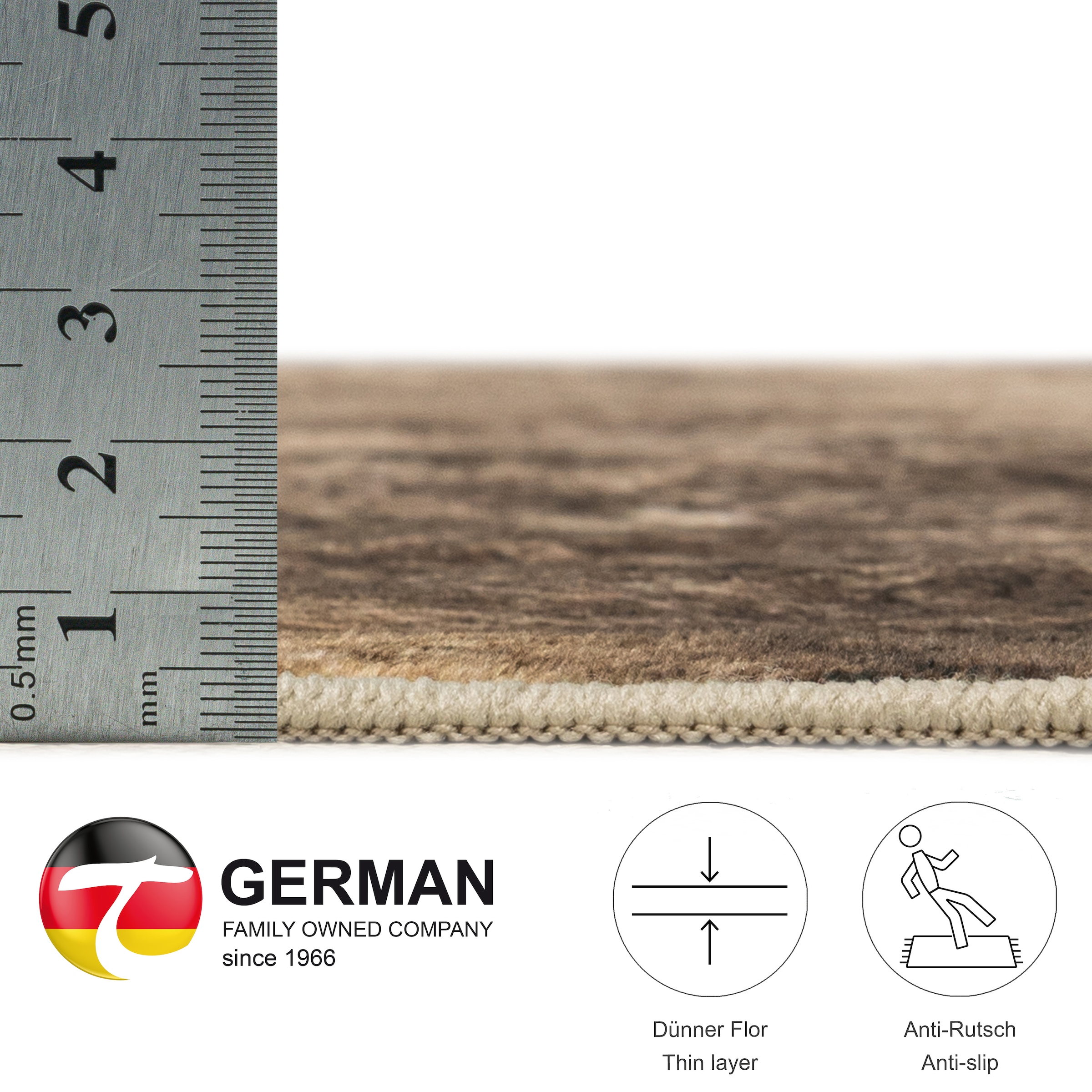 Gino Falcone Fellteppich »Emilia«, fellförmig, 3 mm Höhe, Kunstfell, bedruckt, Kuhfell-Optik, ideal im Wohnzimmer & Schlafzimmer