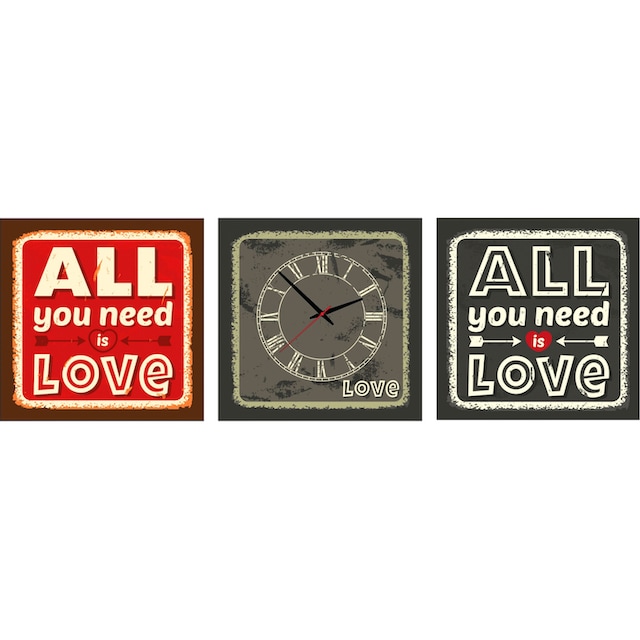 dekorativer mit & Online Bild Sprüche kaufen Conni Texte, im OTTO Shop (Set), Uhr, Liebe »Love«, Oberkircher´s