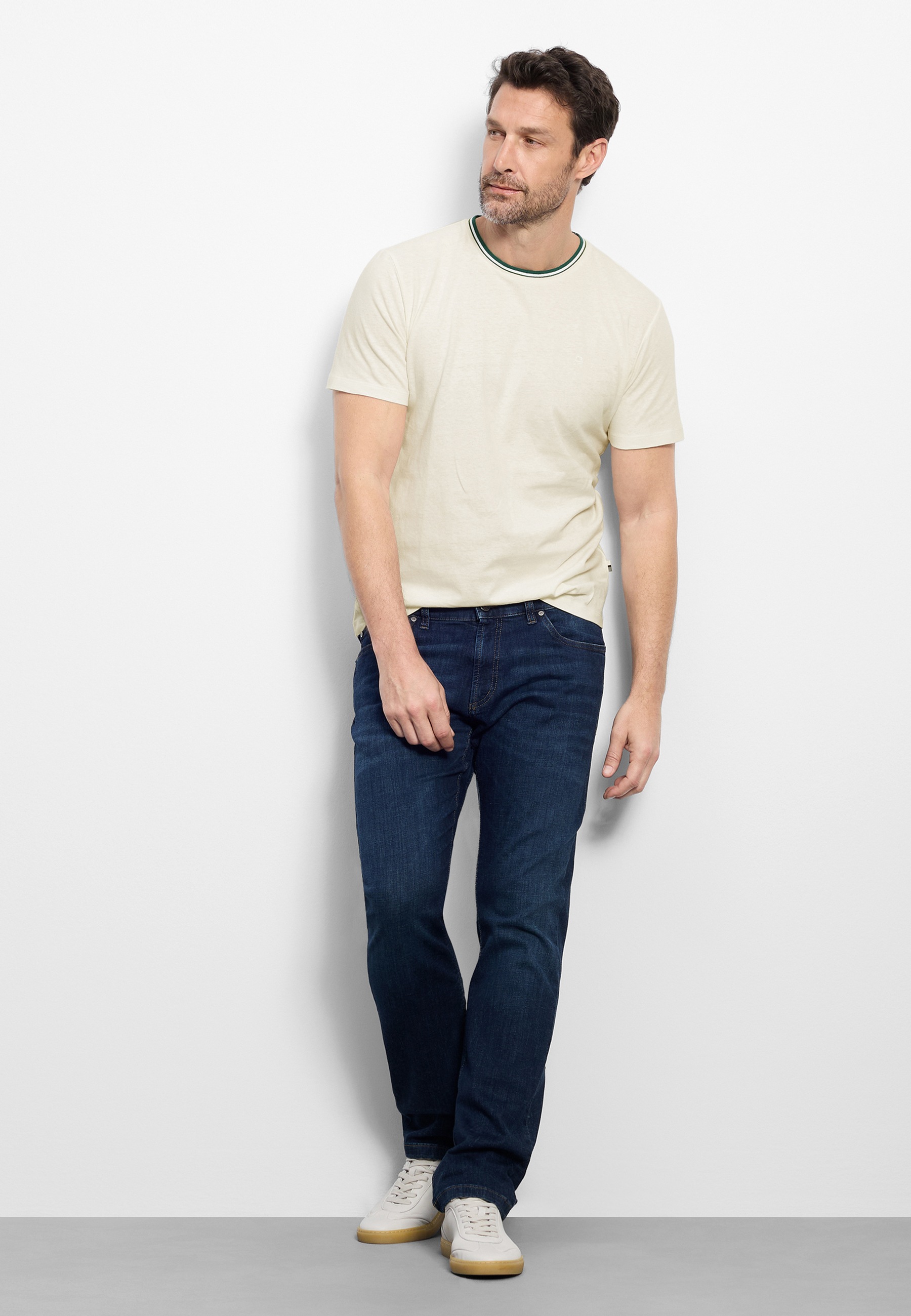 OLYMP T-Shirt regular fit, Rundhals, casual