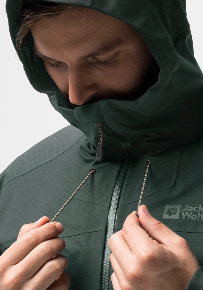 Jack Wolfskin Trekkingjacke »KAMMWEG 3L JKT M«, mit Kapuze