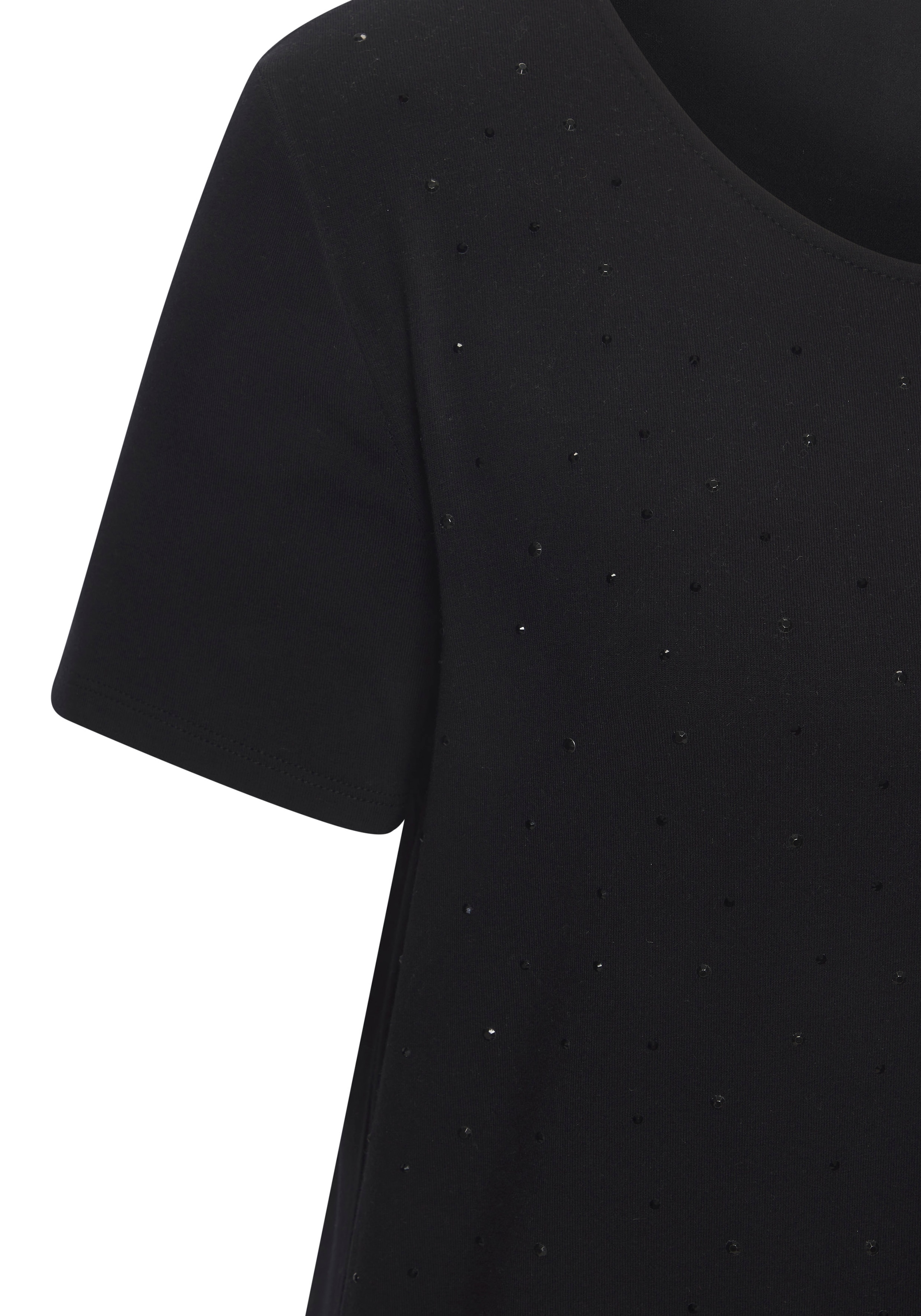 LASCANA T-Shirt »mit funkelnden Strass-Steinen vorn«, aus weichem Viskose-Stretch