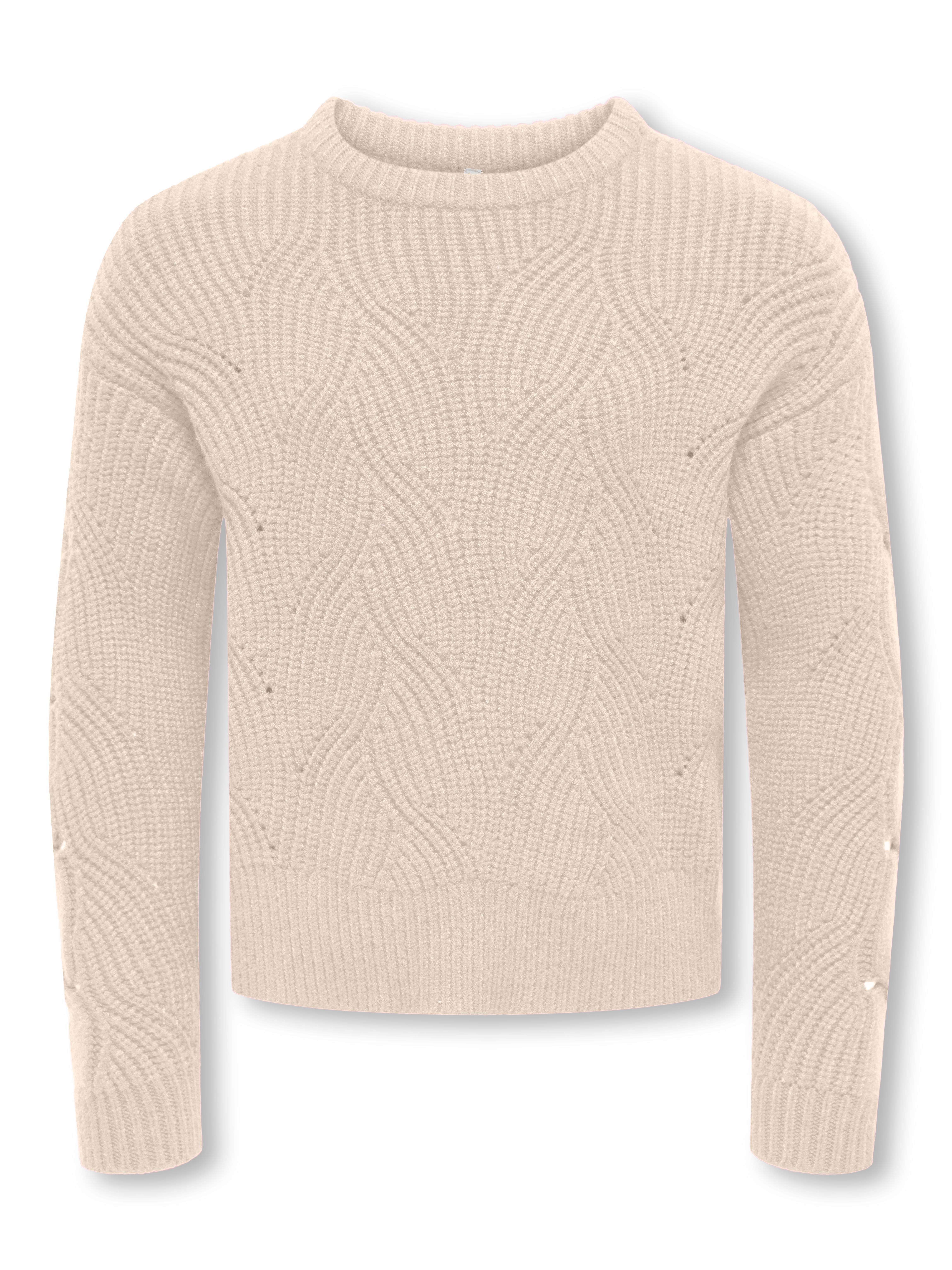 Kids Only Strickpullover »KOGKATIA LS STRUCTURE O-NECK CP KNT« in grau, Größe 122/128