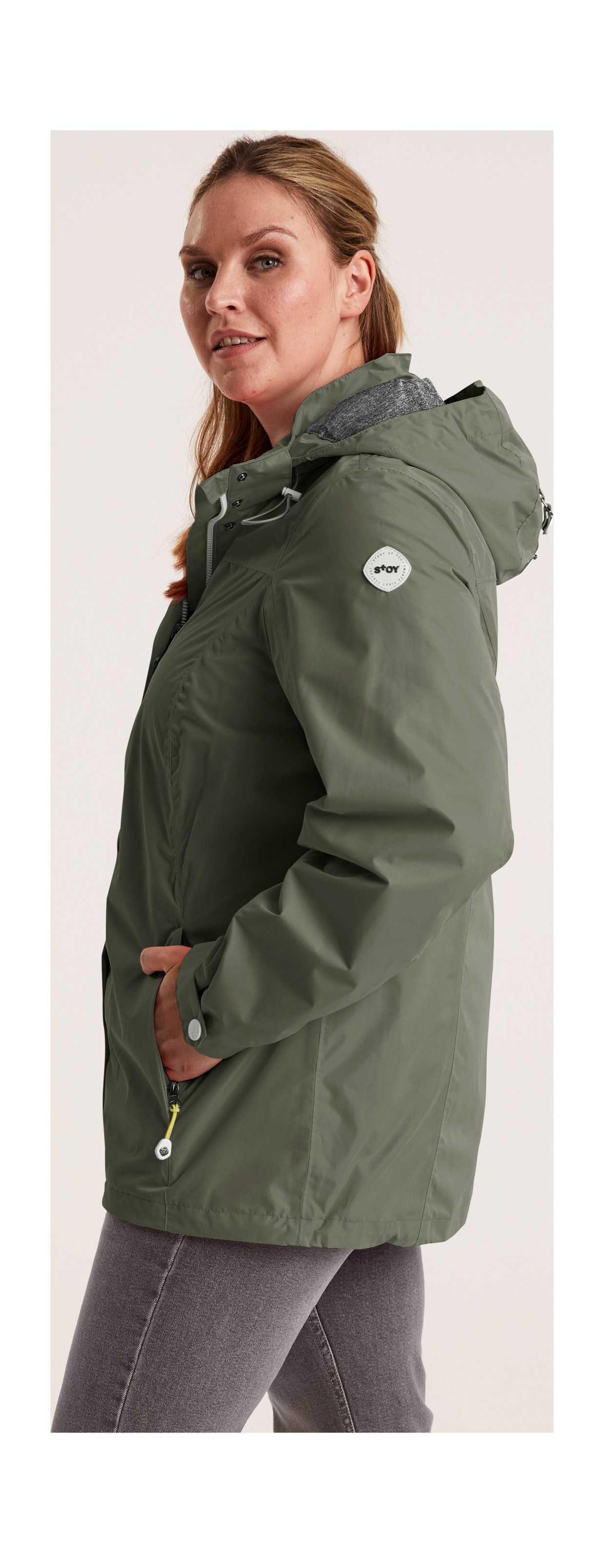 STOY Outdoorjacke »STS 11 WMN JCKT«, Wasserdichte, atmungsaktive STOY-Jacke mit abnehmbarer Kapuze