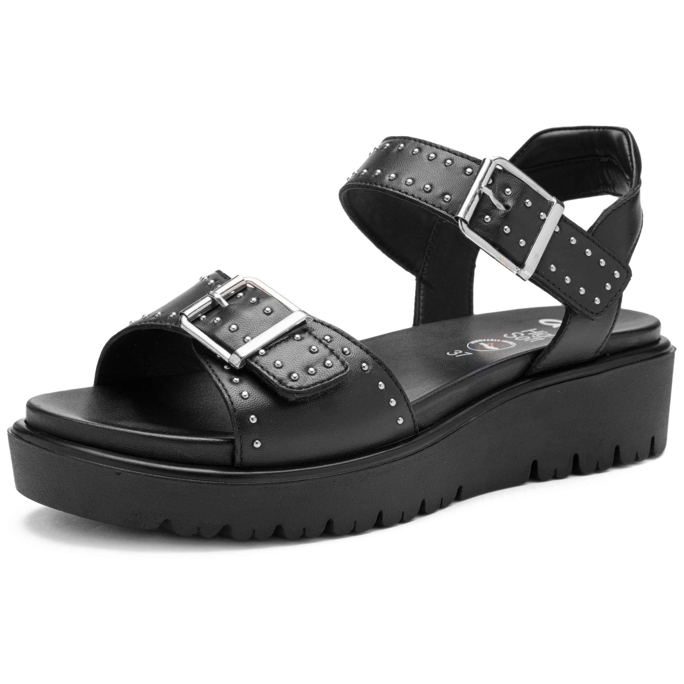 Ara Keilsandalette »BILBAO«  Keilabsatz, Plaeau, Riemchensandale mit Nieten, Weite G (= weit)