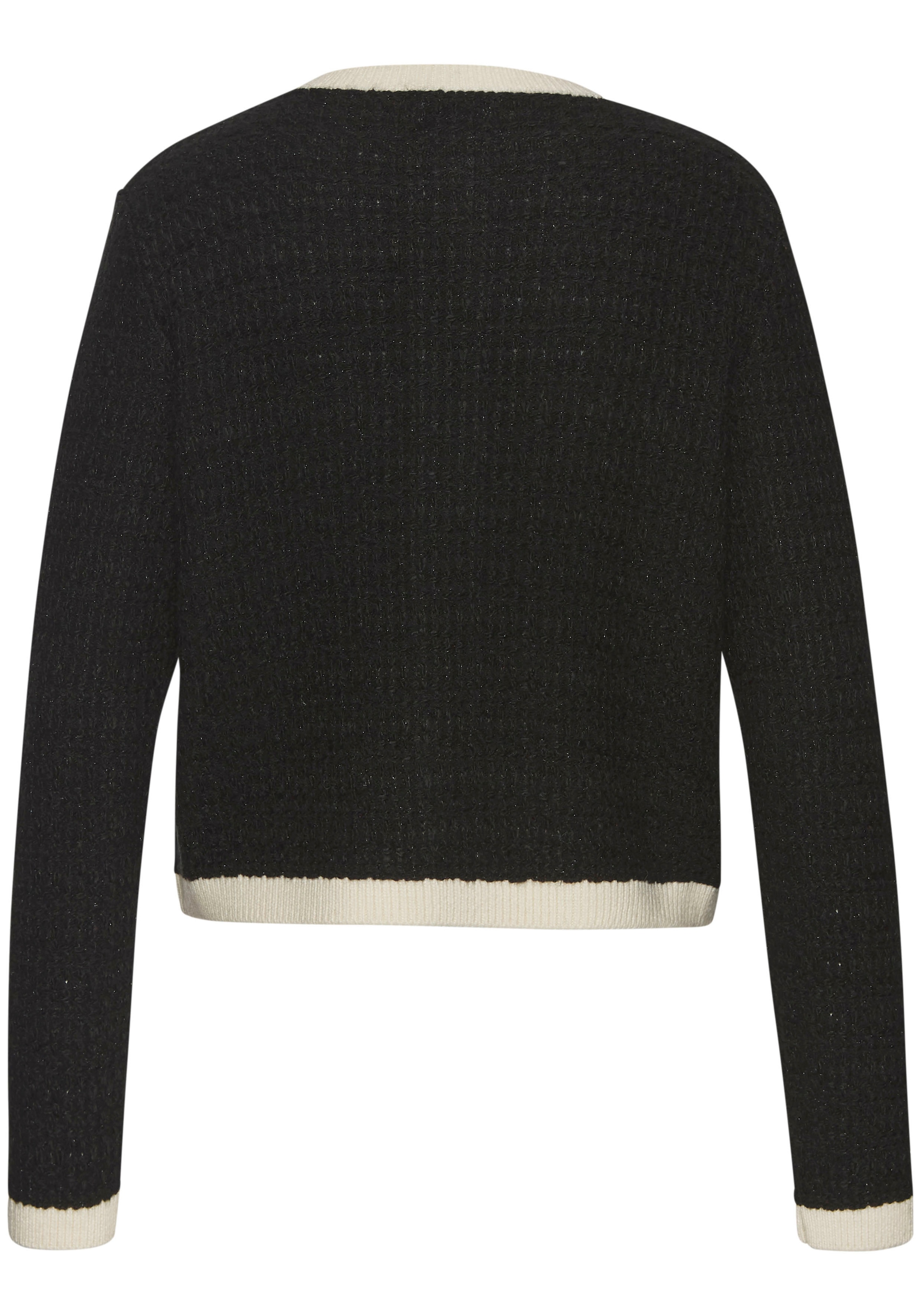 LASCANA Strickjacke, mit dezentem Lurexgarn, Kontrastbündchen, casual-chic, elegant