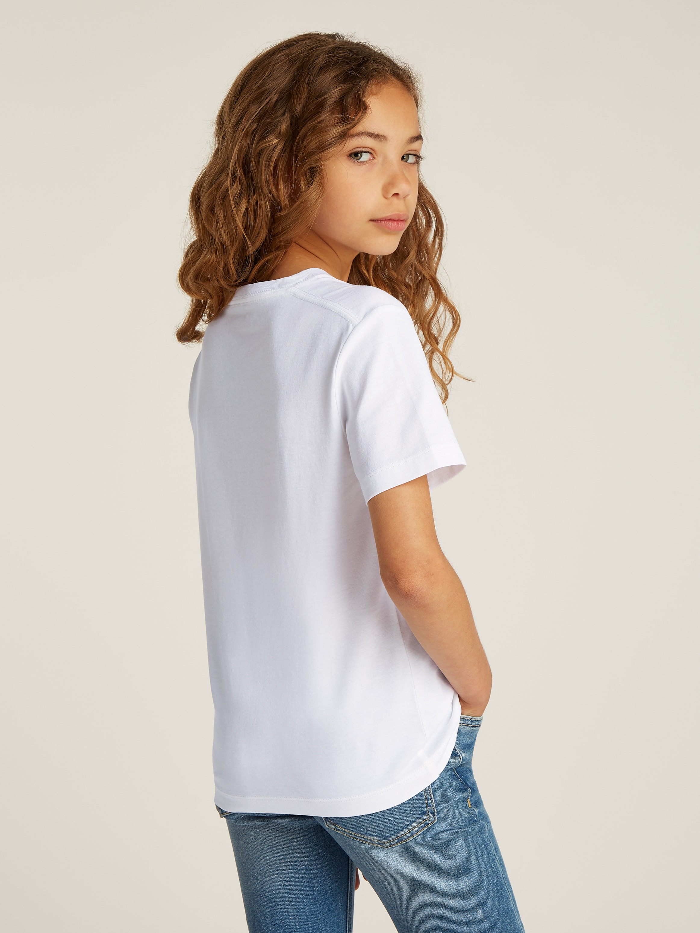 Calvin Klein Jeans T-Shirt »Chest Monologo Ss T-Shirt«, für Kinder bis 16 Jahre und mit Logodruck