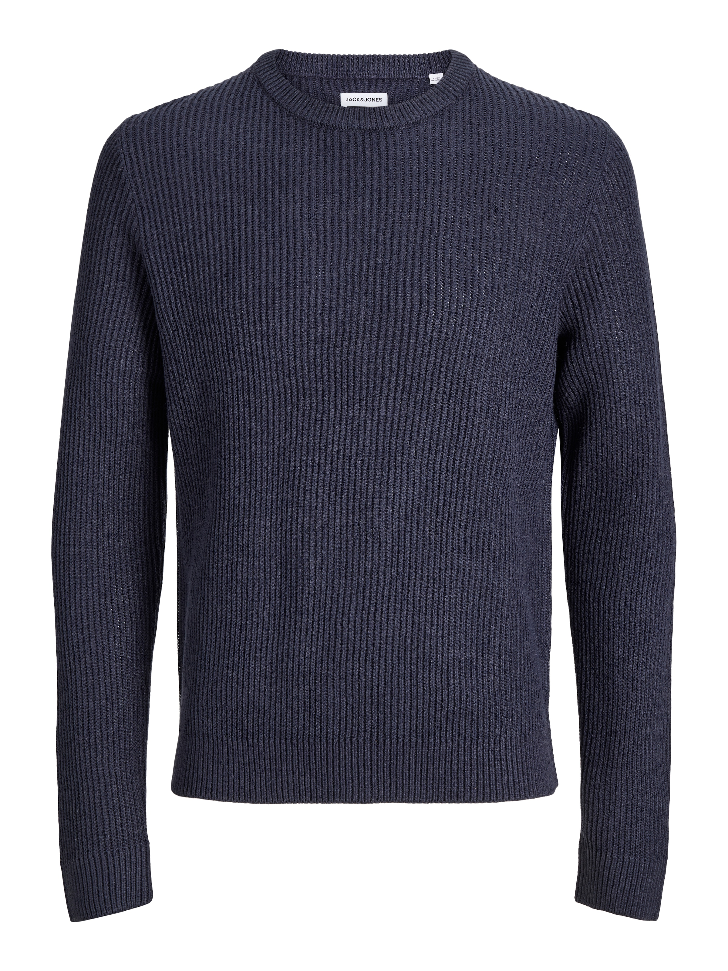 Jack & Jones PlusSize Rundhalspullover »JJPANNEL KNIT CREW NECK AW26 PLS« Materialmix, normal geschnitten