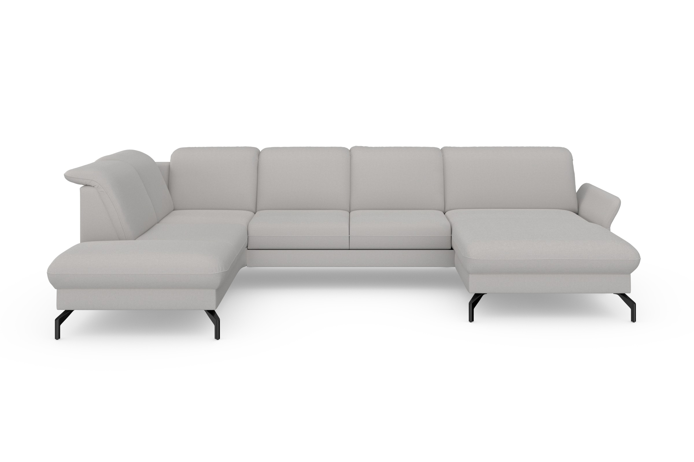 sit&more Wohnlandschaft »Fashion U-Form«, wahlweise mit Kopfteilverstellung, Vorziehsitz, motorisch, Metallfüße