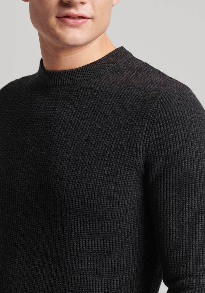 Superdry Strickpullover »TEXTURED CREW KNIT JUMPER«, mit strukturiertem Waffelstrickmuster