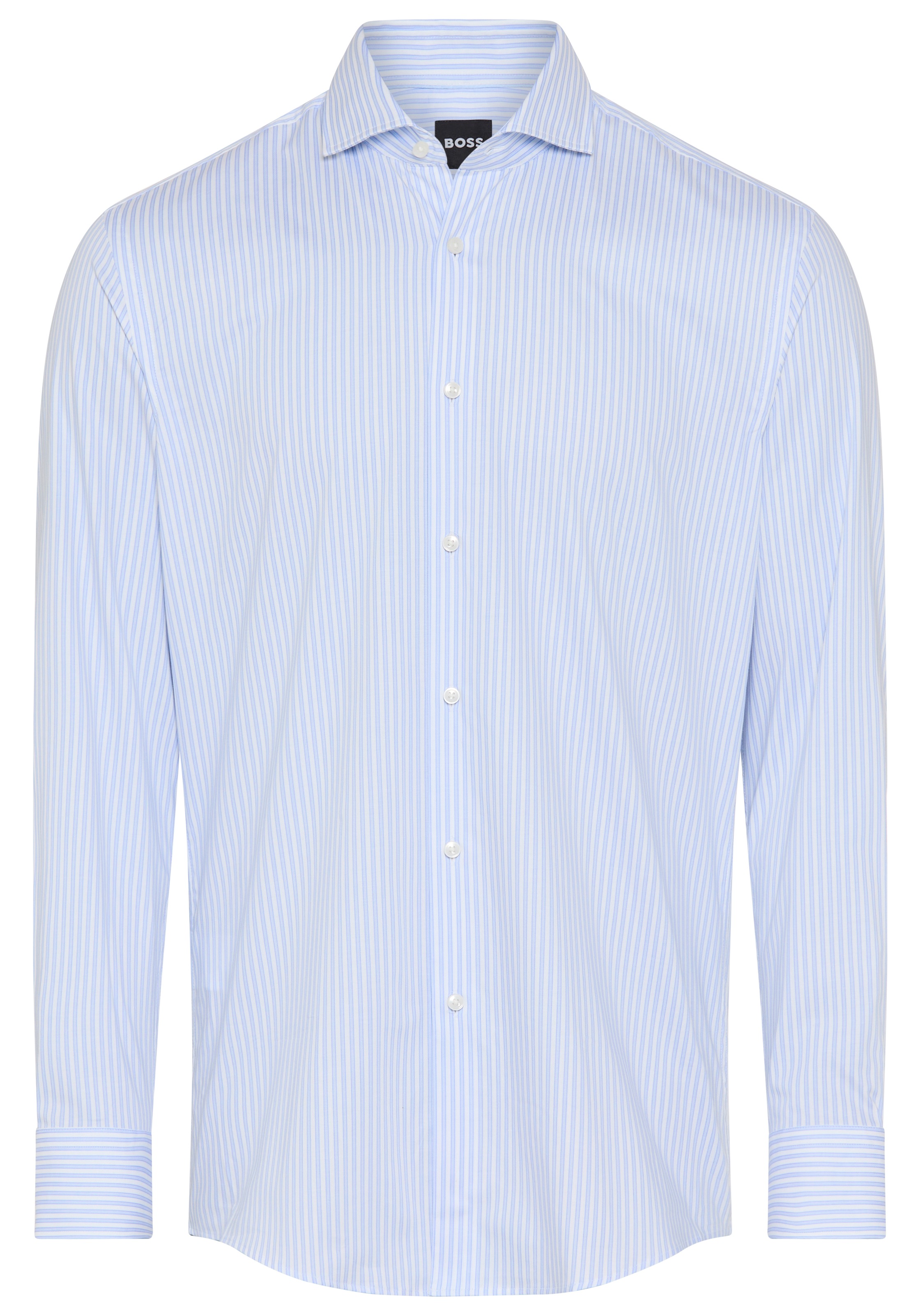 BOSS Businesshemd Kentkragen, Regular Fit, gestreift, Baumwollmischung