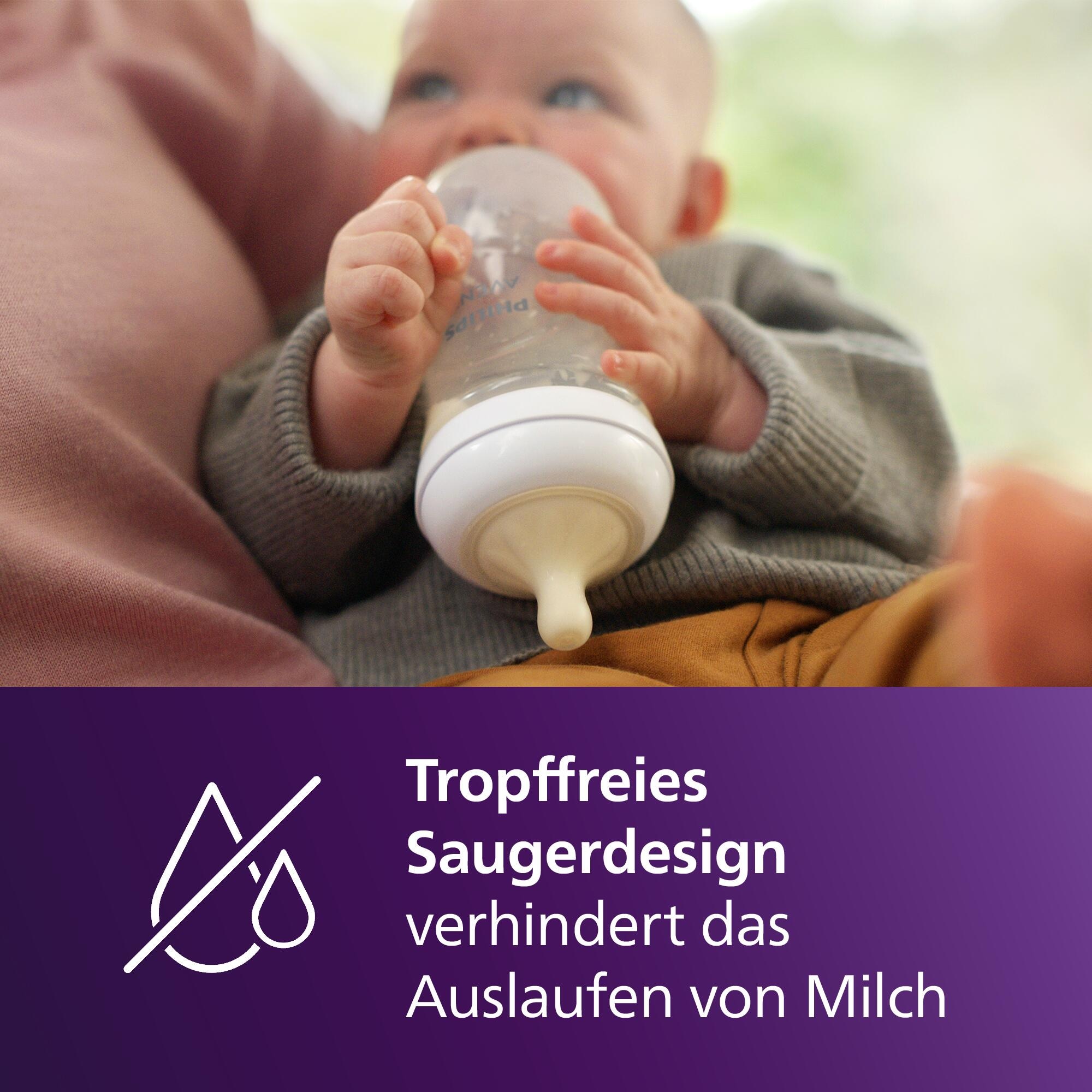 Philips AVENT Babyflasche »Natural Response Babyflasche« 2 Stück, 330ml, ab dem 3. Monat