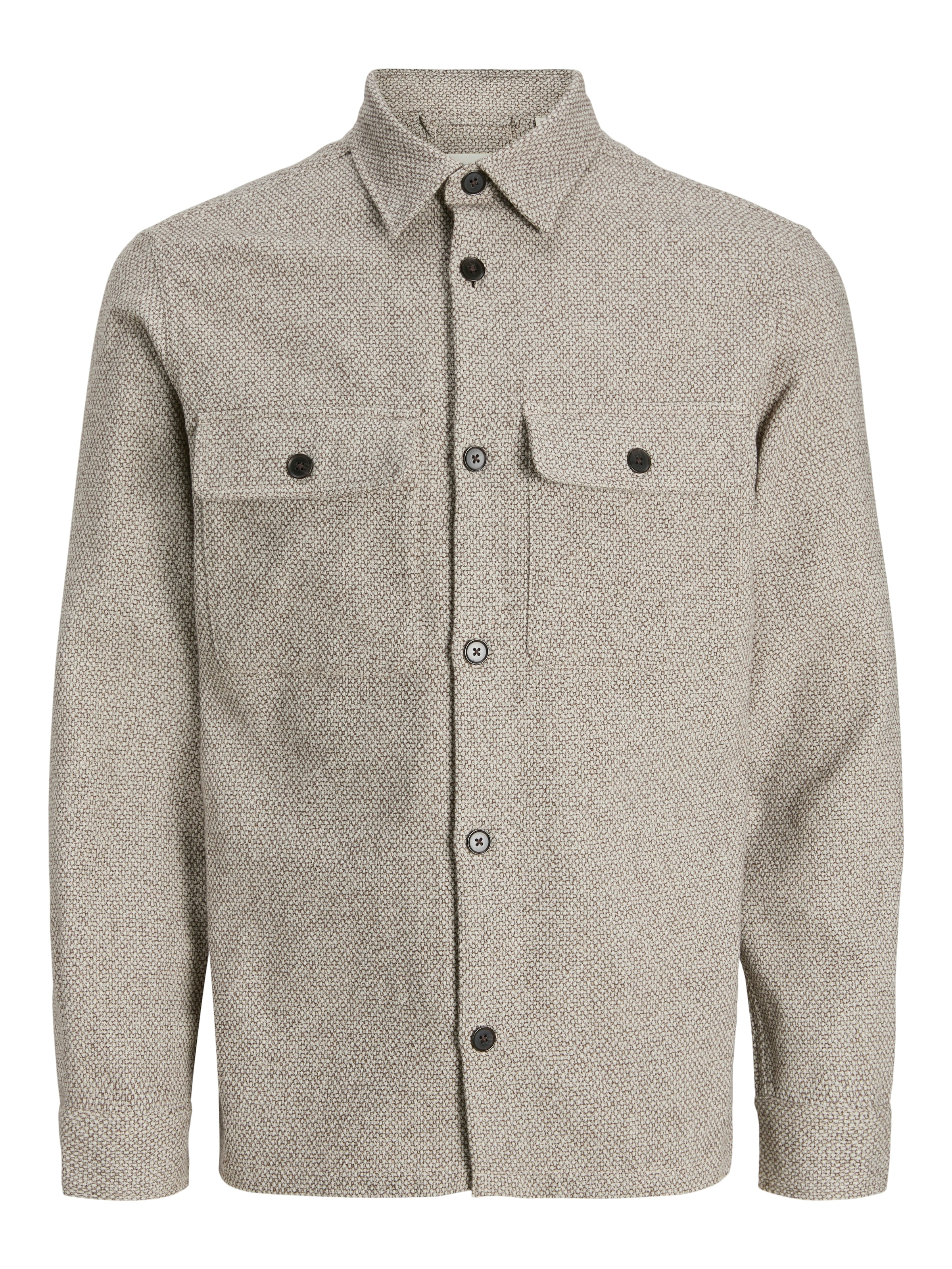 Jack & Jones Langarmhemd »JPRRAYLE MELANGE SOLID L/S OVERSHIRT SN«