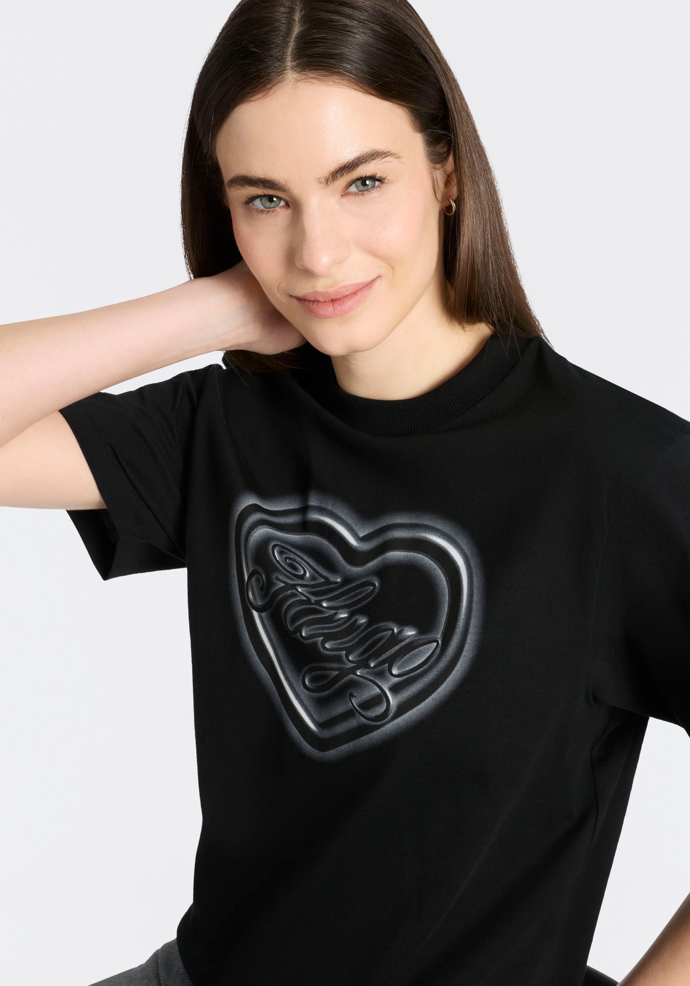 HUGO Blue T-Shirt »Vintage Tee« mit Rundhals, bedruckt