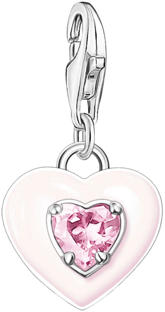 THOMAS SABO Charm Herz »rosa, 1915-041-9«, mit Zirkonia (synth.)