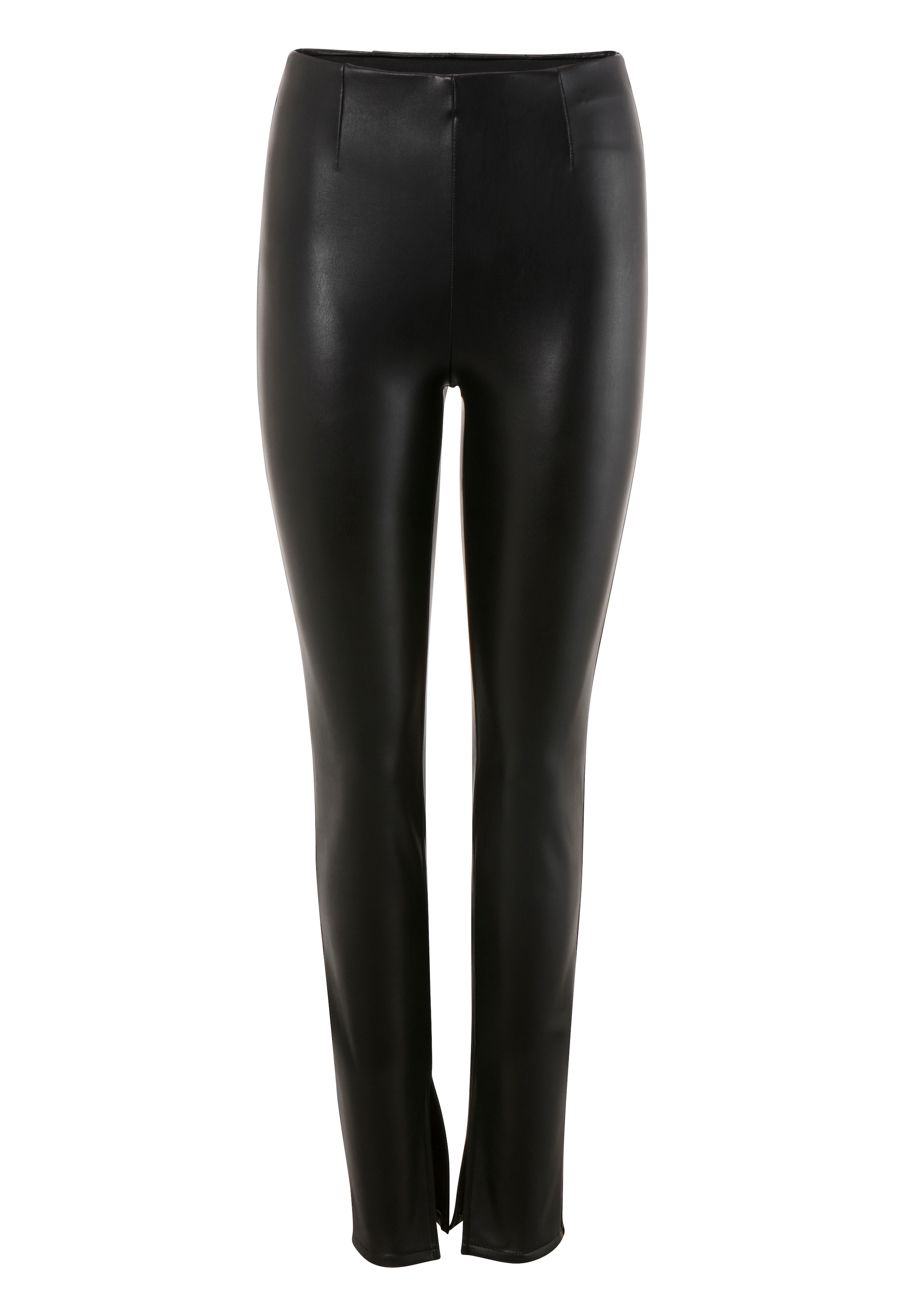 Melrose Lederimitathose, in modischer Bootcut-Form mit Schlitz