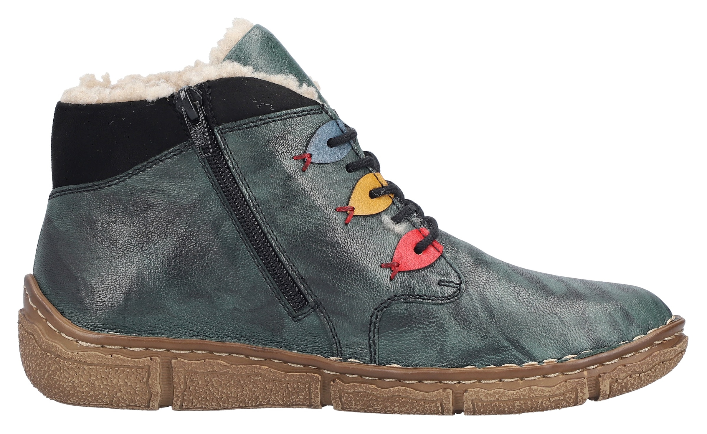 Rieker Winterboots, Schnürboots, Stiefelette mit gepolstertem Schaftrand